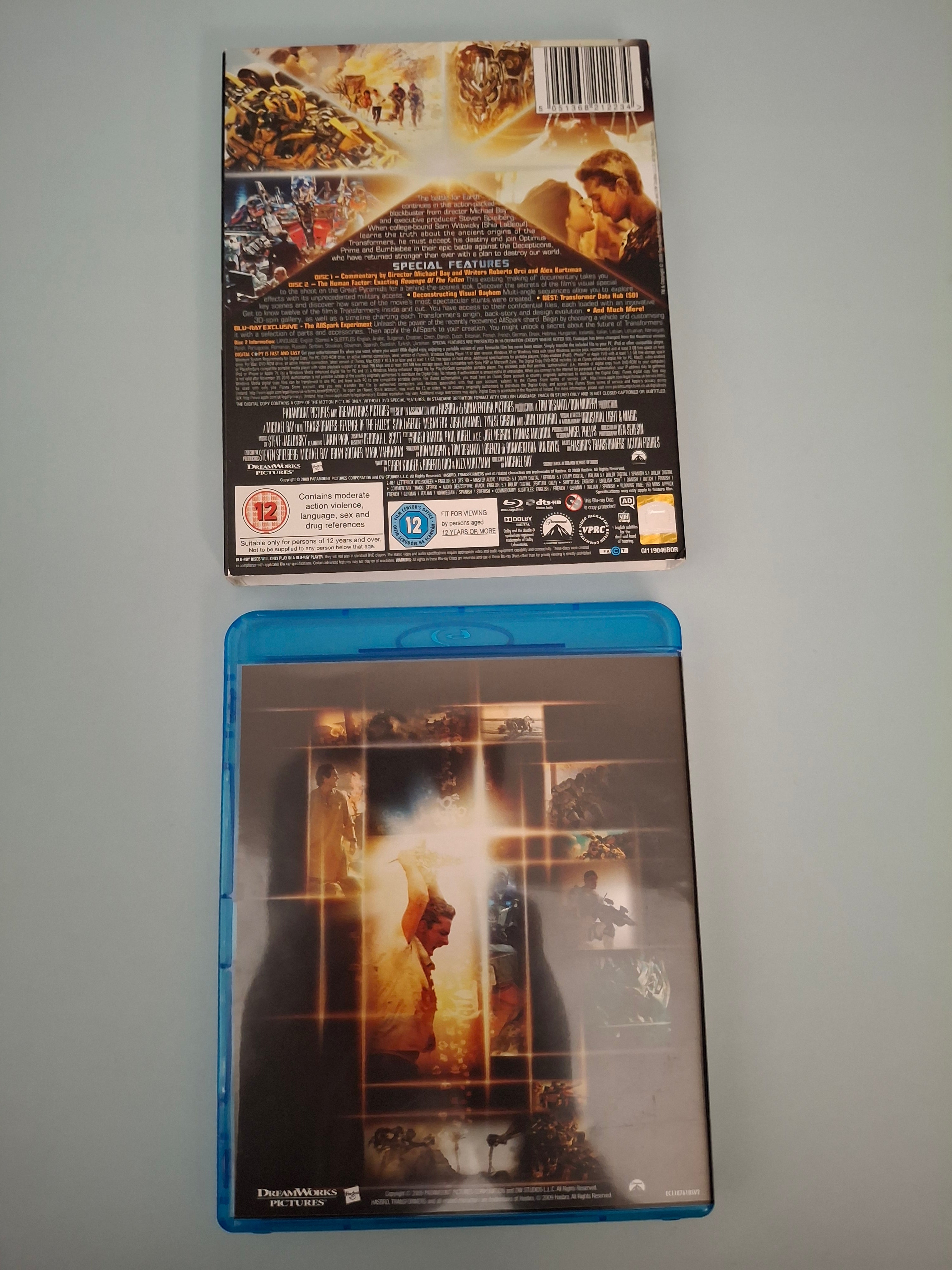 Transformers: Revenge of the Fallen 3-Disc Special Edition Blu-Ray (2009, Paramount 5051368212234)