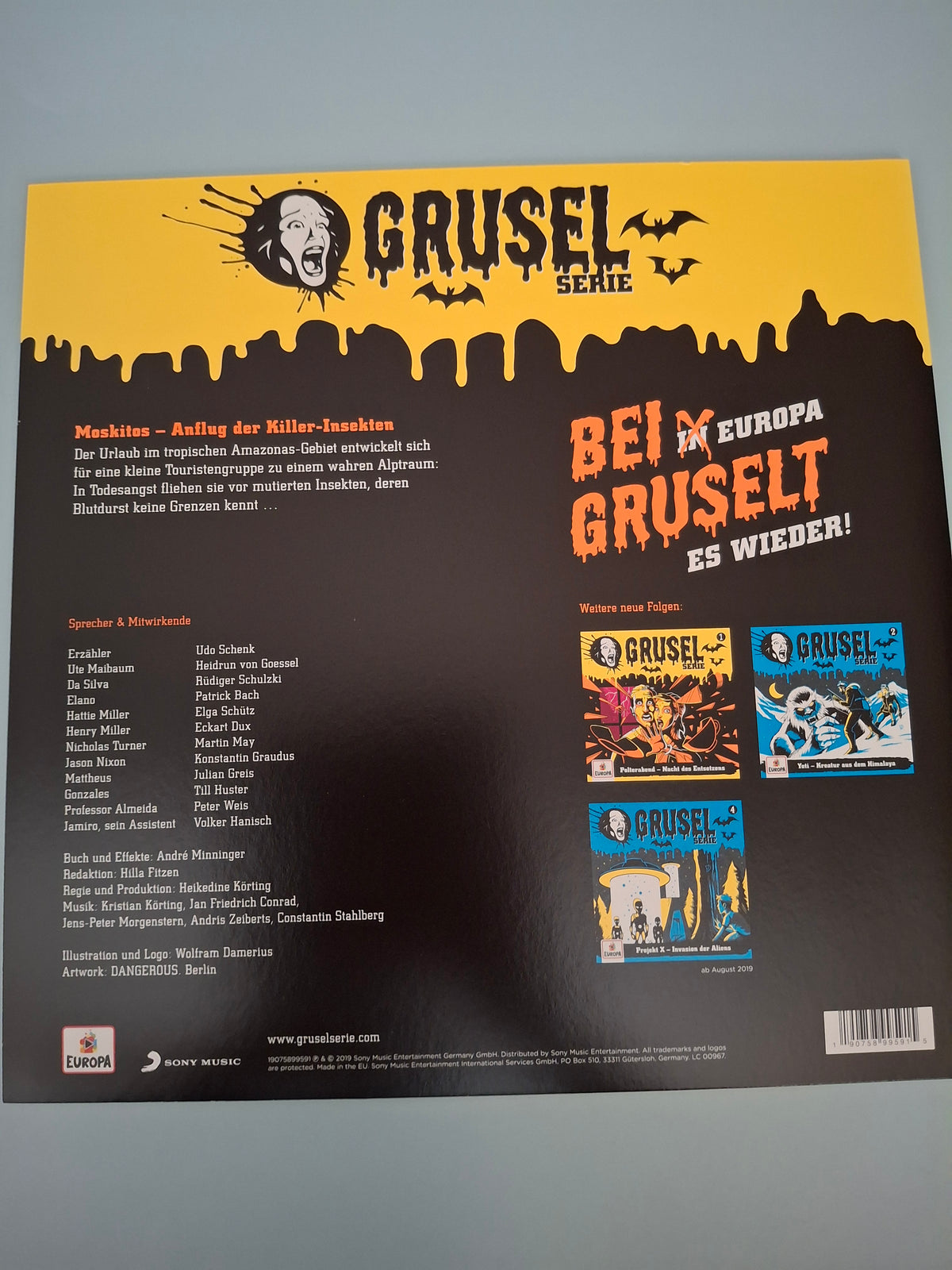 Gruselserie 003: Moskitos - Anflug der Killer-Insekten LP Vinyl (2019, Europa 19075899591)