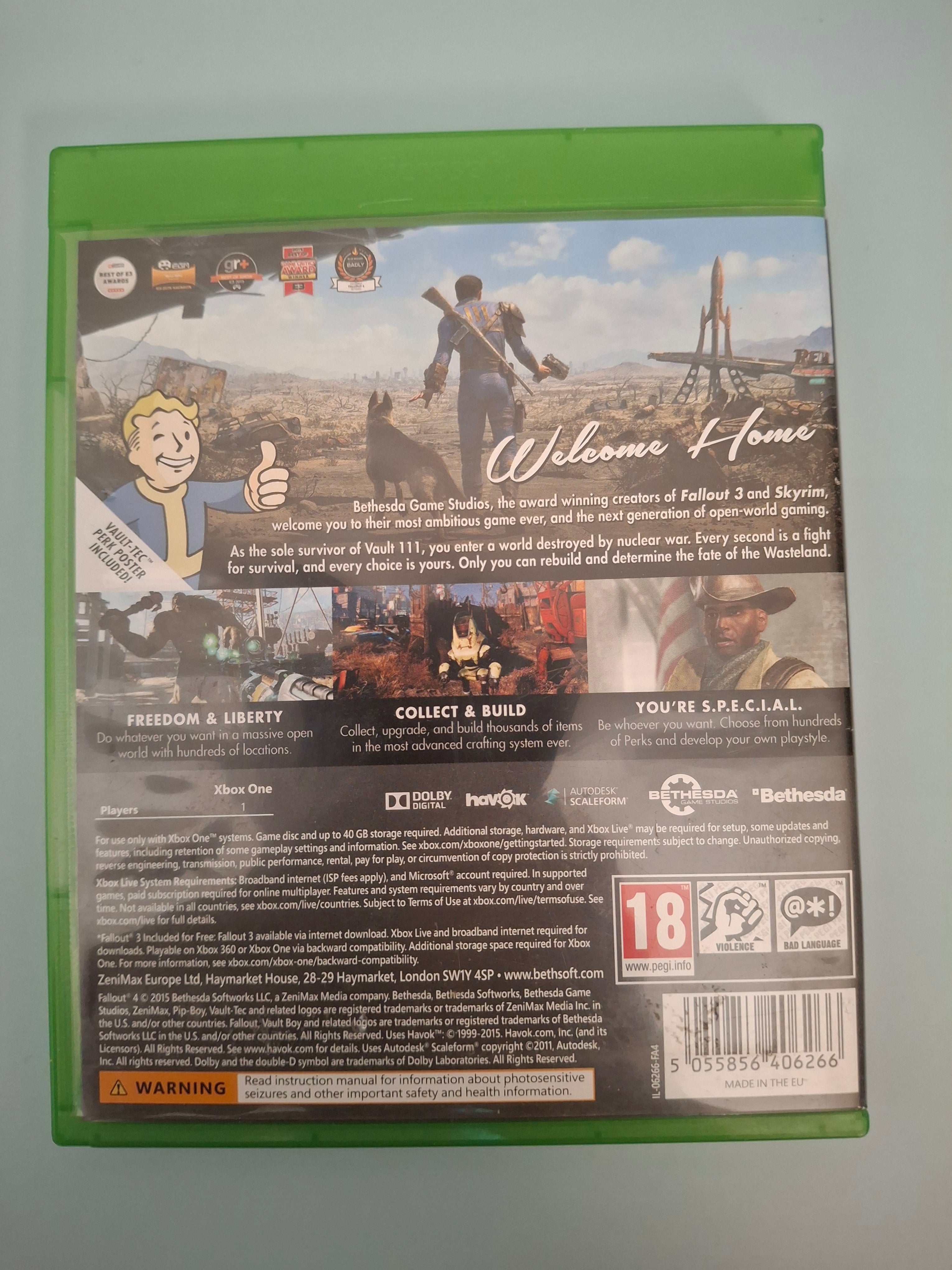 Fallout 4 Xbox One Game (2015, Bethesda)