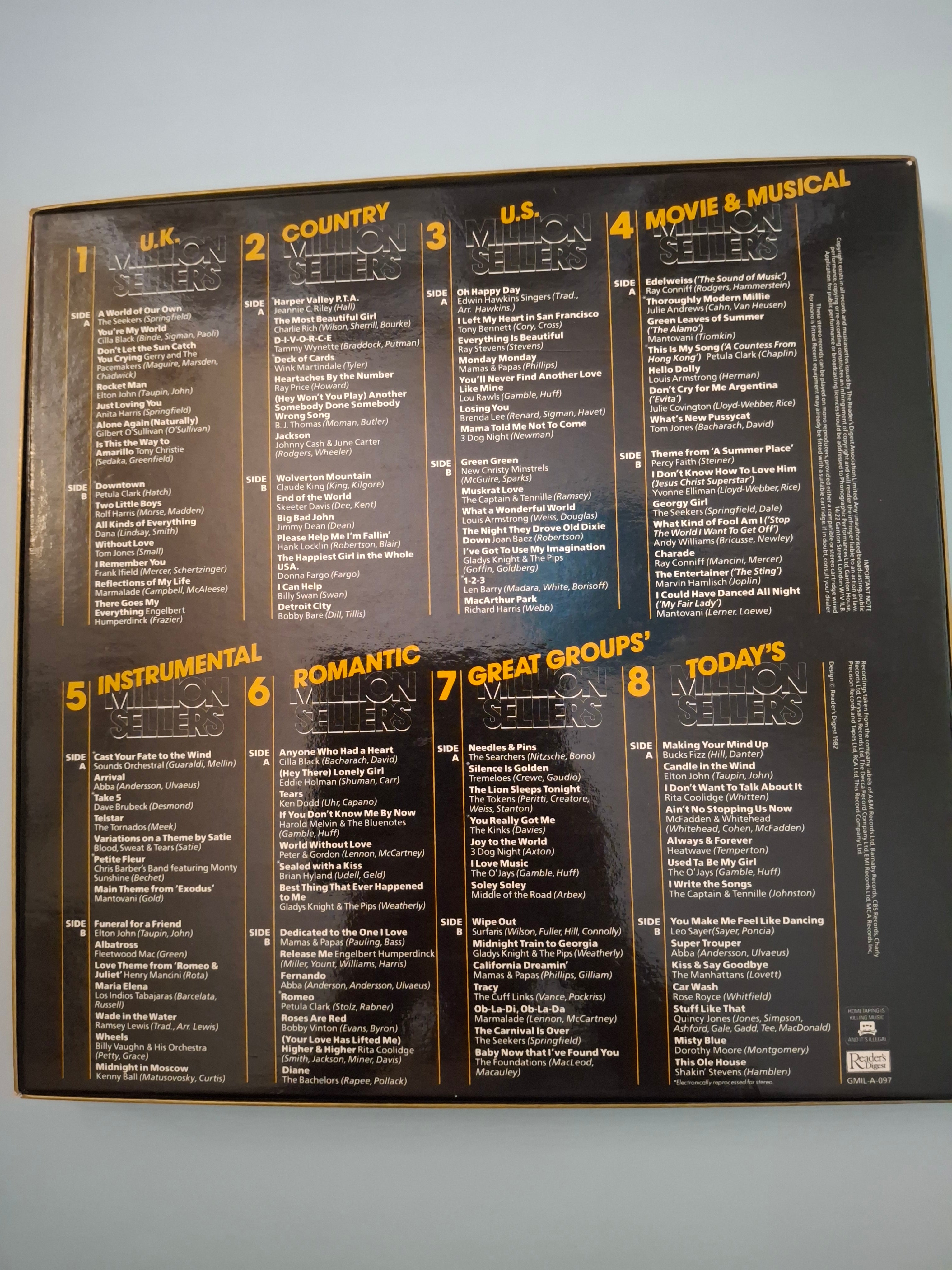 Various Artists - The Million Sellers 1981 Reader's Digest 8xLP Vinyl Box Set GML-A-097