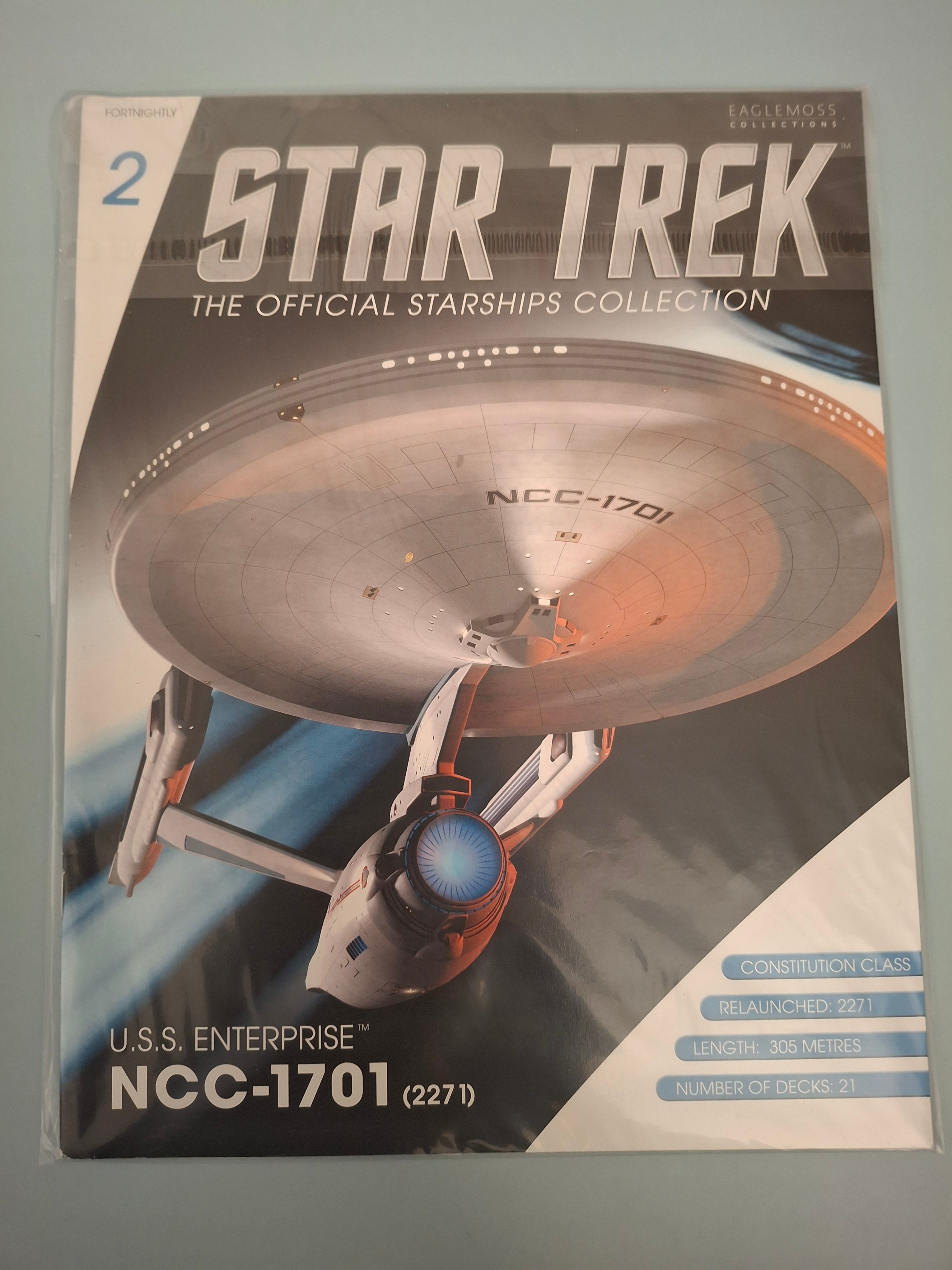 Eaglemoss Star Trek The Official Starships Collection Issue 2 Magazine Only (USS Enterprise NCC-1701 Refit, Out Of Print)