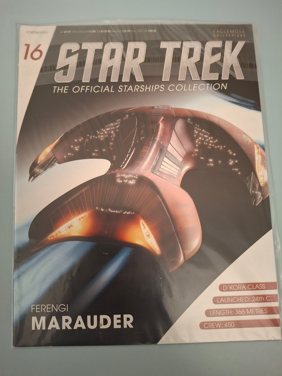 Eaglemoss Star Trek The Official Starships Collection Issue 16 Magazine Only (Ferengi Marauder, Out Of Print)