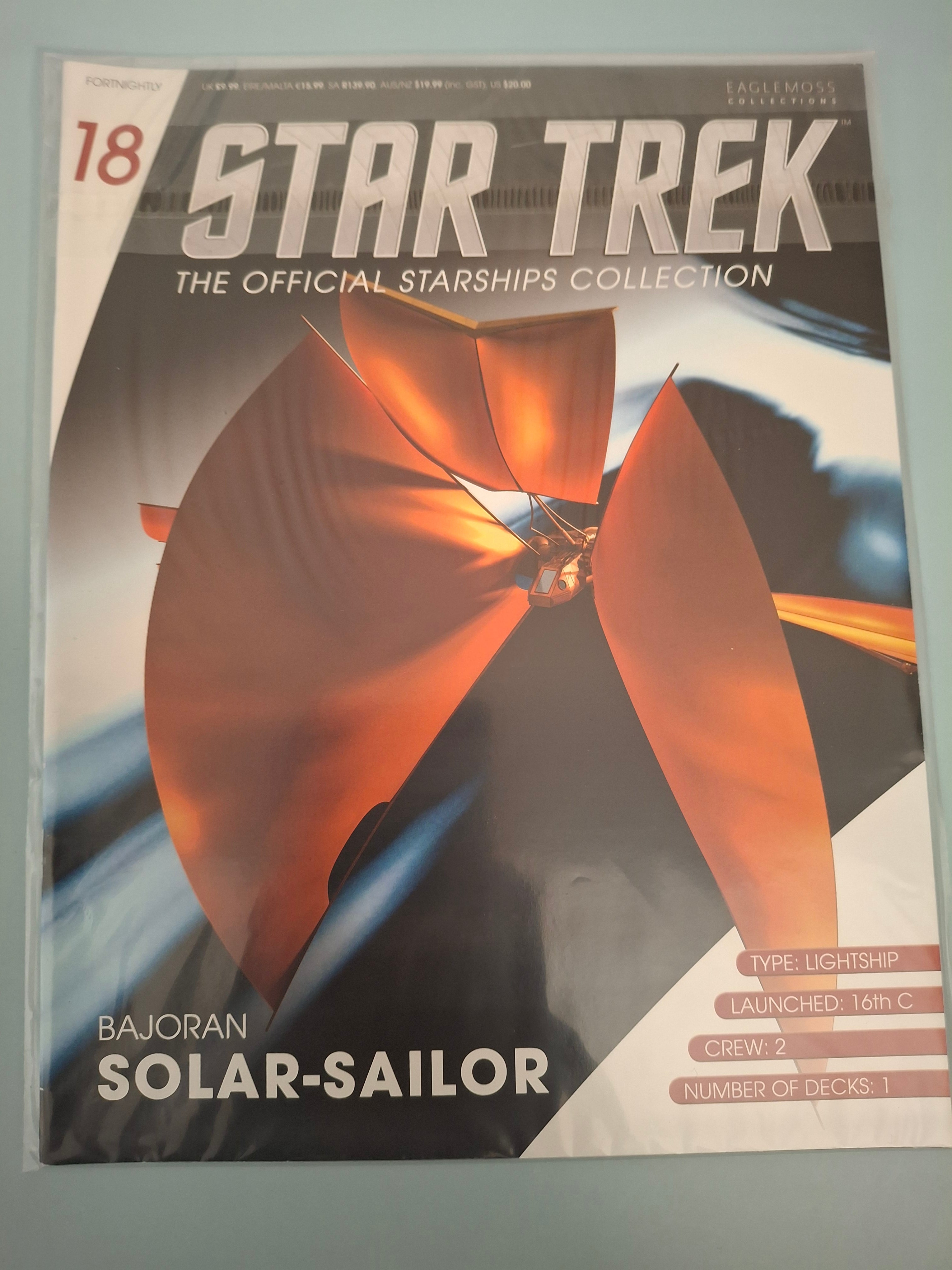 Eaglemoss Star Trek The Official Starships Collection Issue 18 Magazine Only (Bajoran Solar-Sailor, Out Of Print)