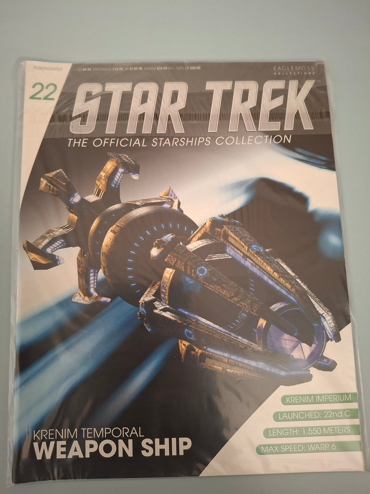 Eaglemoss Star Trek The Official Starships Collection Issue 22 Magazine Only (Krenim Temporal Weapon Ship, Out Of Print)