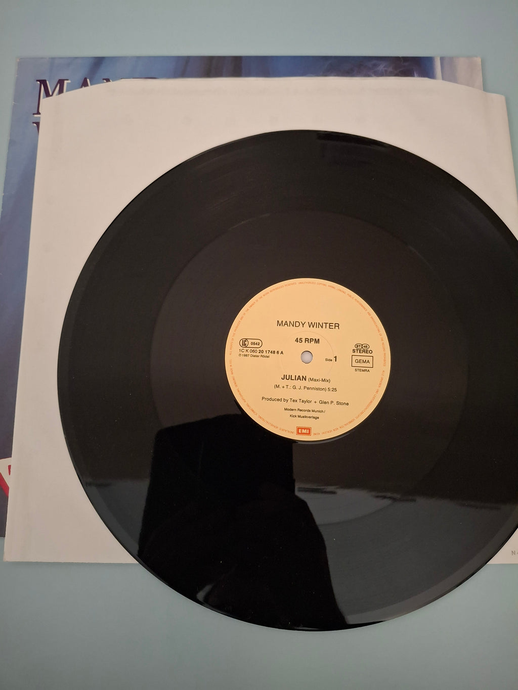 Mandy Winter - Julian Rare 12" Extended Maxi Single (German Import Pressing, 1987, EMI 1C 060-20 1748 6)