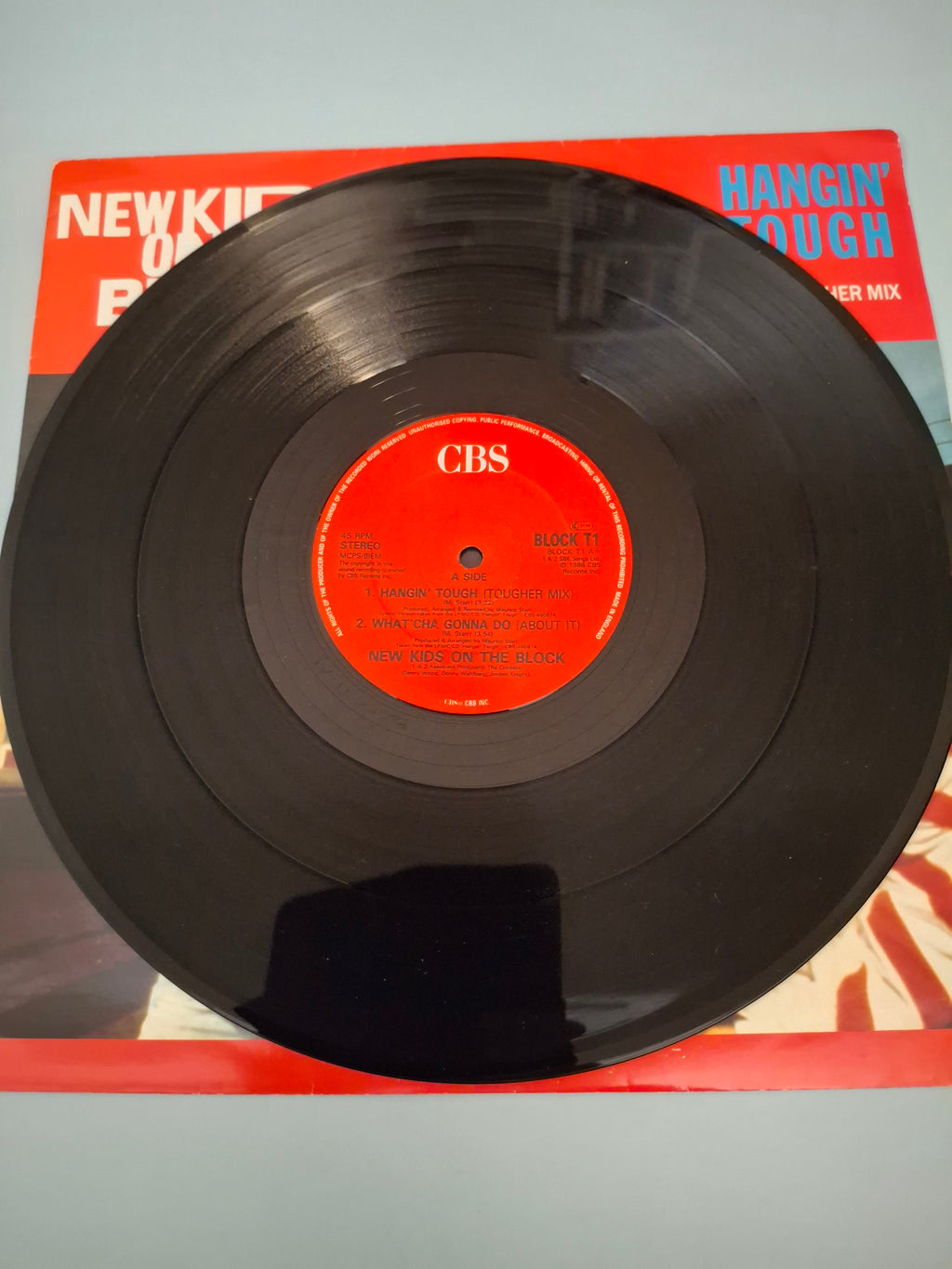 New Kids On The Block - Hangin' Tough 12" Extended Maxi Single (UK Picture Sleeve Pressing, 1989, CBS BLOCK T1)