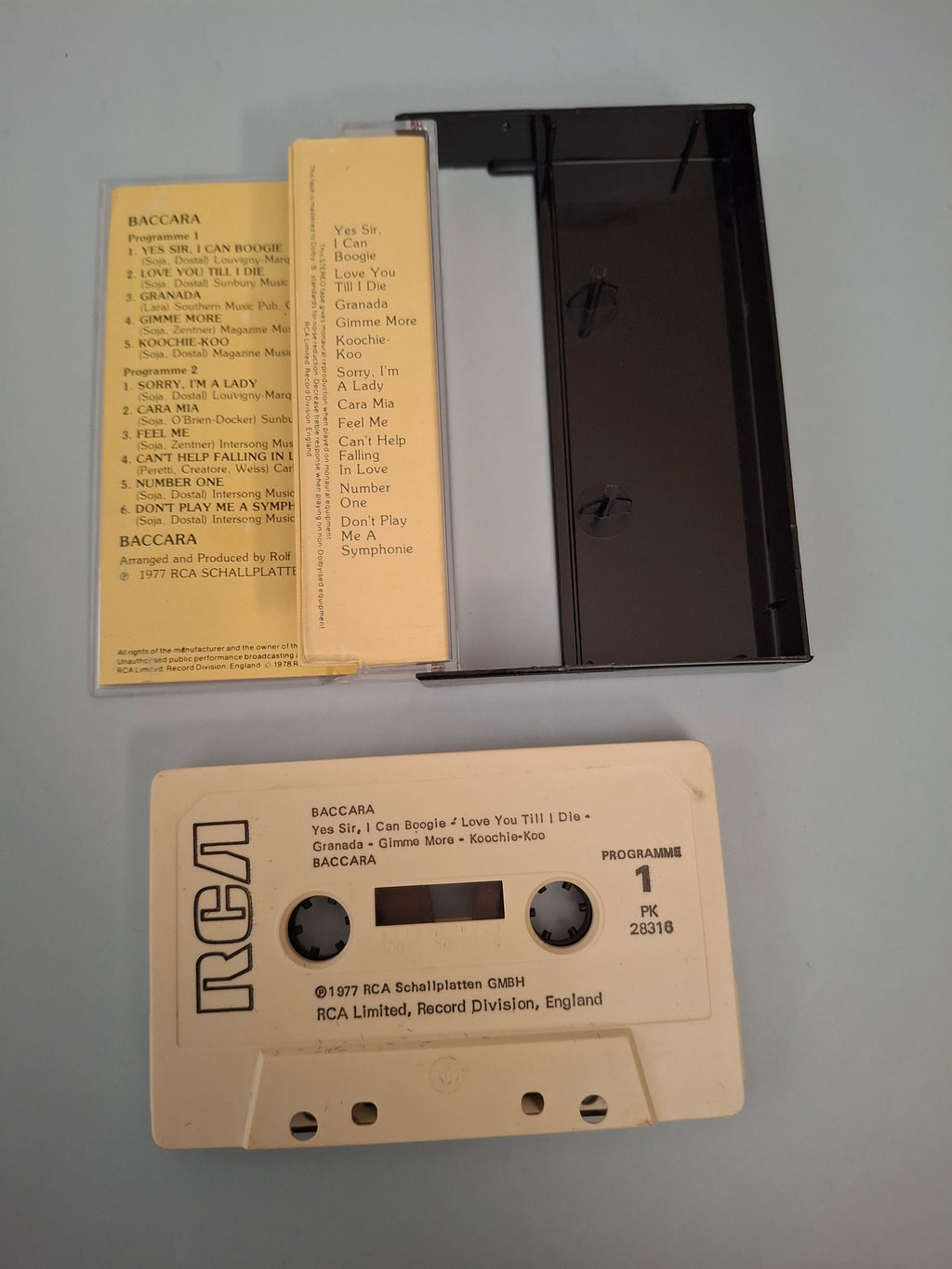 Baccara Self-Titled Debut Album (UK Cassette, 1977, RCA PK 28316)