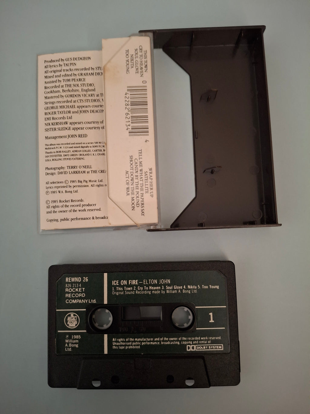 Elton John - Ice On Fire Cassette Tape Album 1985 UK First Pressing Chrome Tape With Bonus Track (REWND 26)