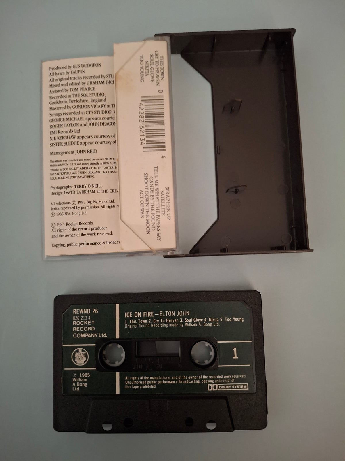 Elton John - Ice On Fire Cassette Tape Album 1985 UK First Pressing Chrome Tape With Bonus Track (REWND 26)