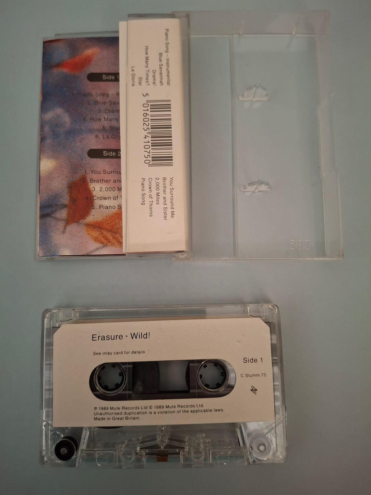 Erasure - Wild! Cassette Tape Album 1989 UK First Pressing (C Stumm 75)