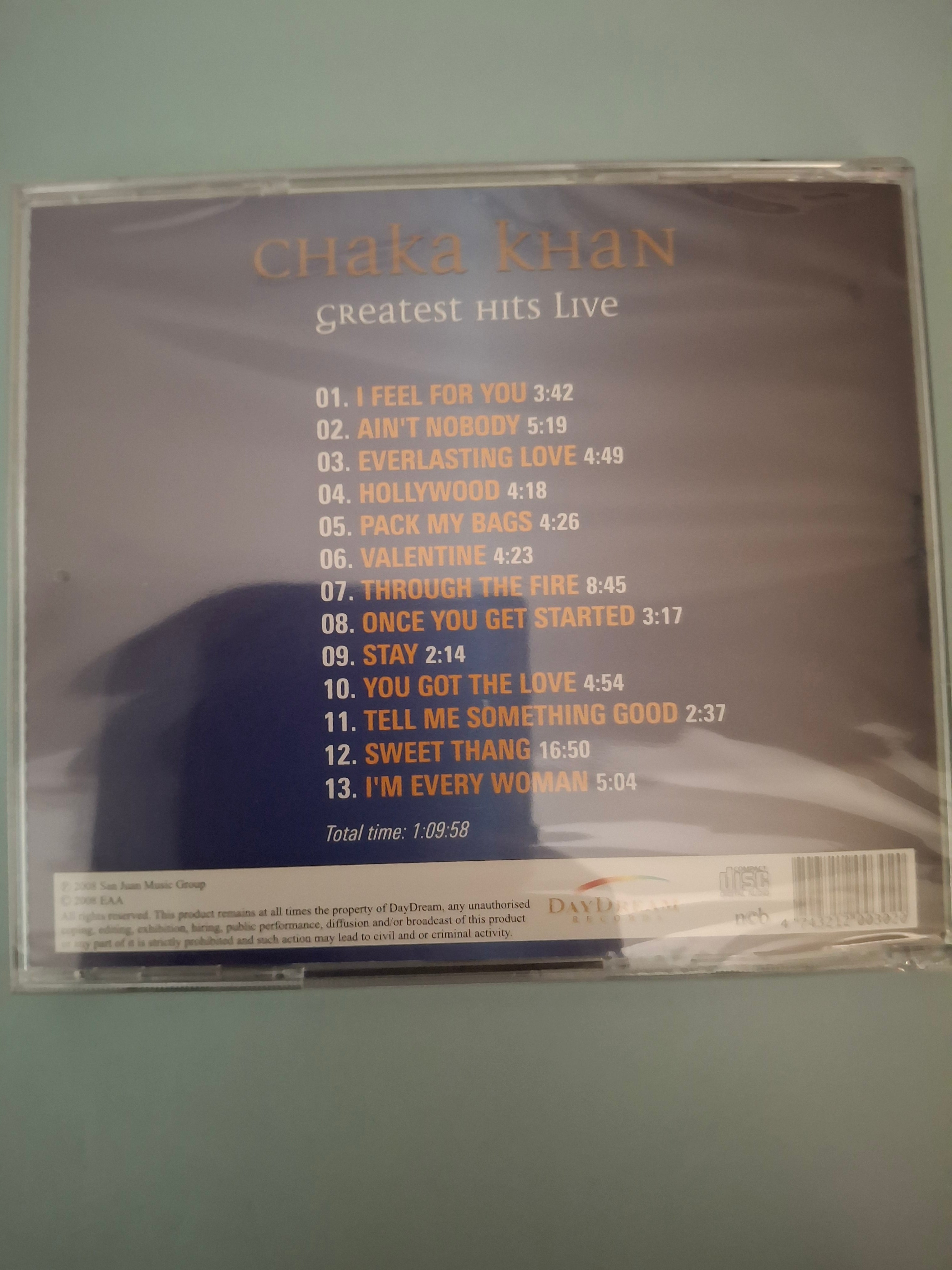 Chaka Khan - Greatest Hits Live CD Album 2008 Scandinavian Import New & Sealed (DD 0149)