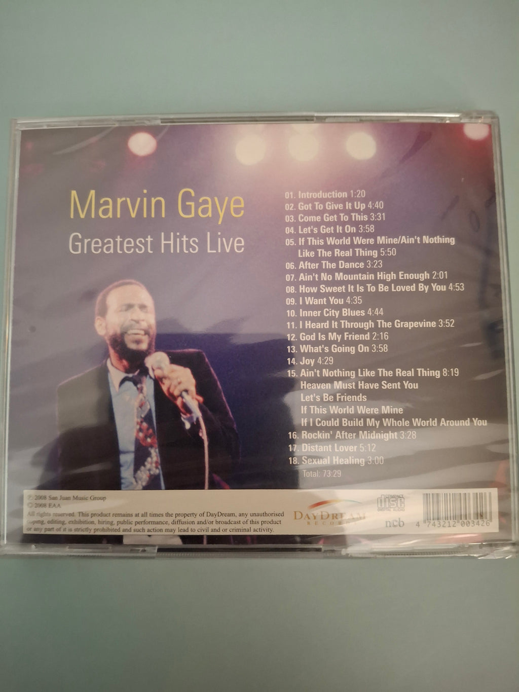 Marvin Gaye - Greatest Hits Live CD Album 2008 Scandinavian Import New & Sealed (DD 0242)