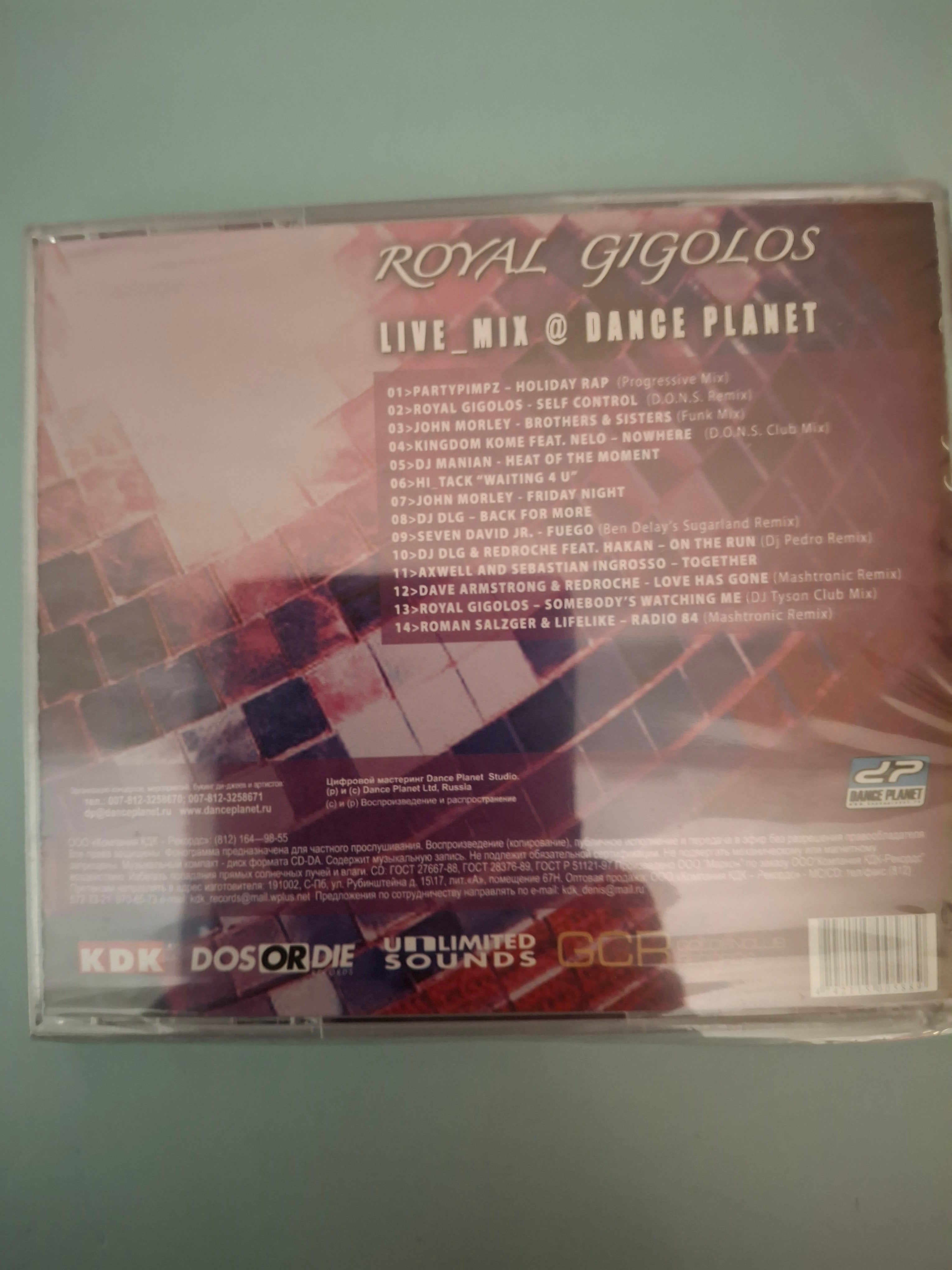 Royal Gigolos - Live Mix @ Dance Planet CD Album 2005 Russian Import New & Sealed (KDK-94-85-5)