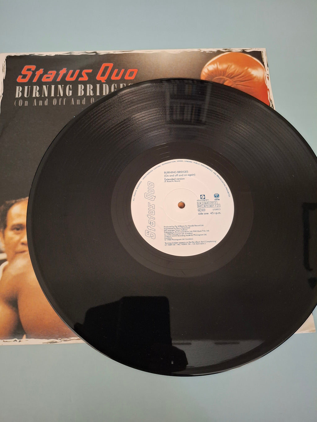 Status Quo: Burning Bridges (On And Off And On Again) 12" Vinyl Maxi Single (1988, QUO 2512)