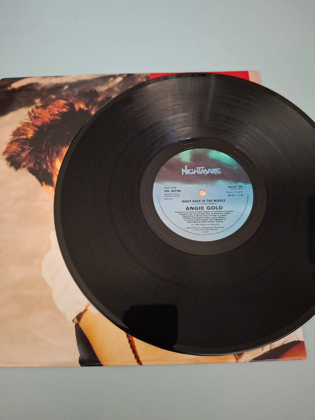 Angie Gold: Right Back In The Middle 12" Vinyl Maxi Single (1989, MARE 98)