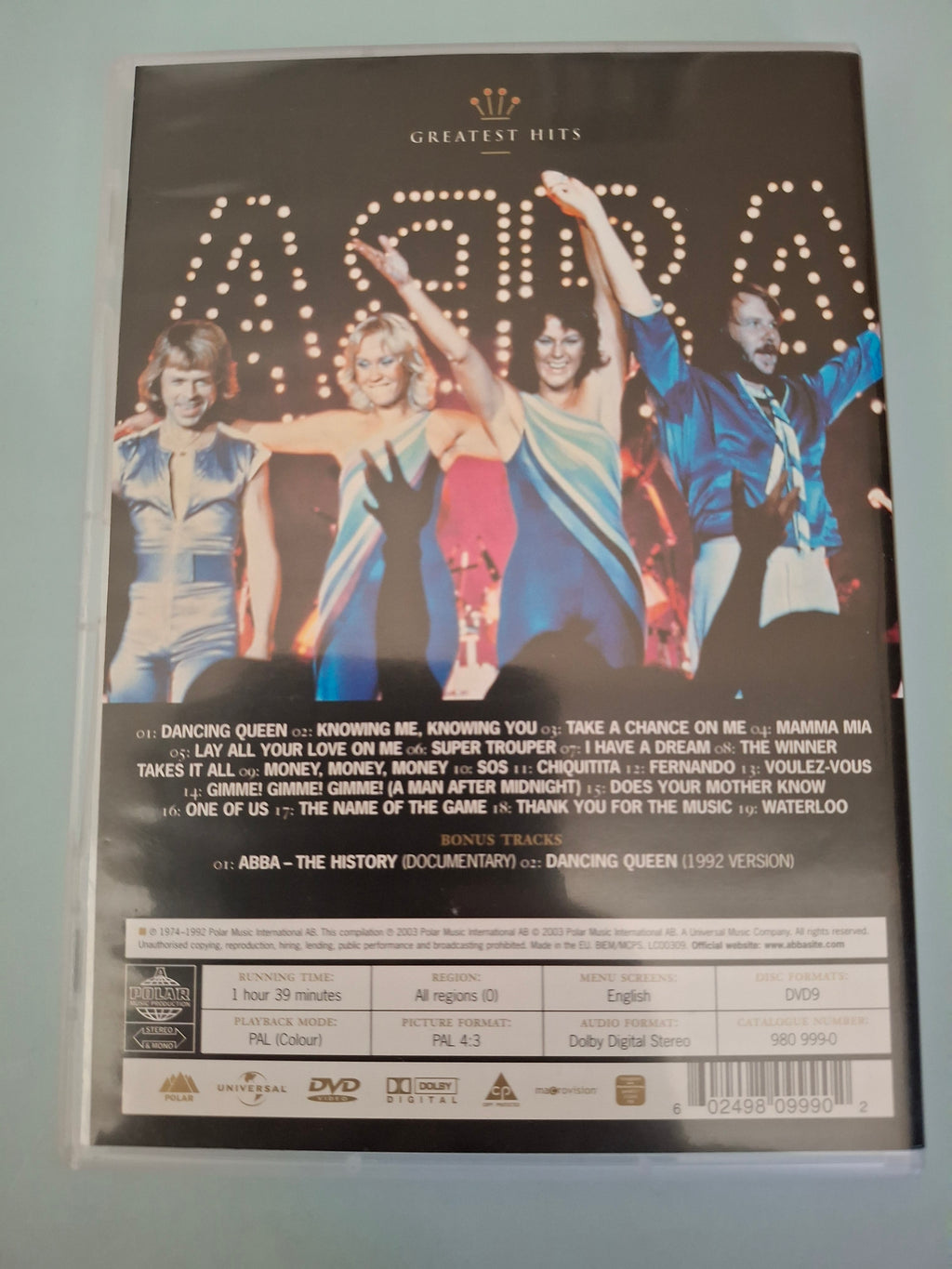 ABBA: Gold - Greatest Hits DVD (2003, 980 999-0)