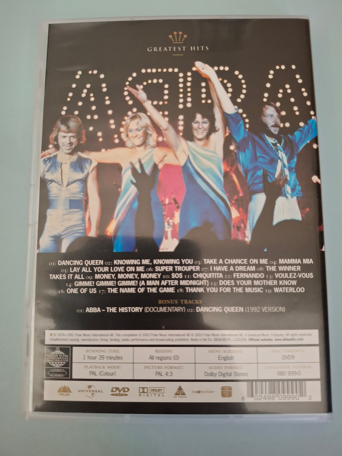 ABBA: Gold - Greatest Hits DVD (2003, 980 999-0)