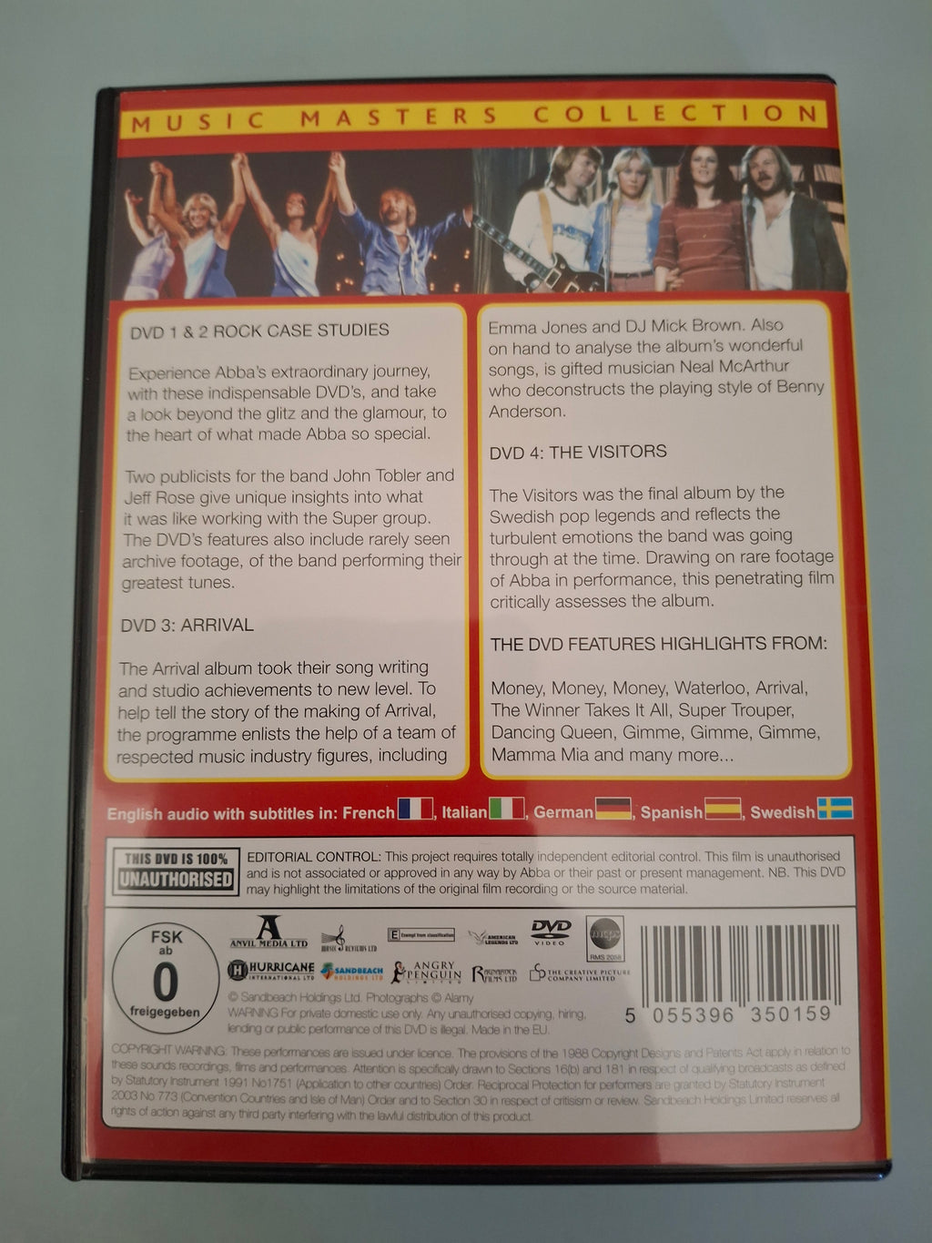 ABBA: Music Masters Collection 4 DVD Set (2005, ANV0019)