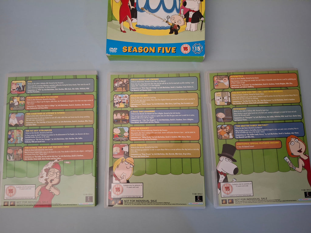 Family Guy: Season Five 3-Disc DVD Box Set (2006, F1-SGB 32314)