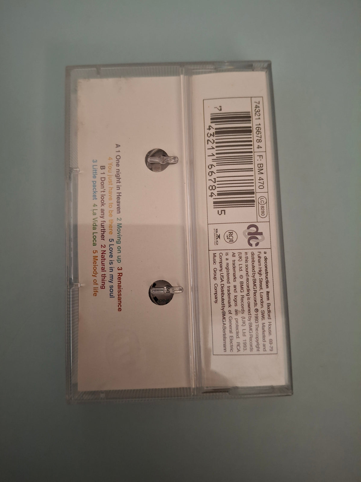 M People - Elegant Slumming (UK 1993 1st Pressing Cassette Album, Deconstruction/RCA, Cat No. 74321 16678 4)
