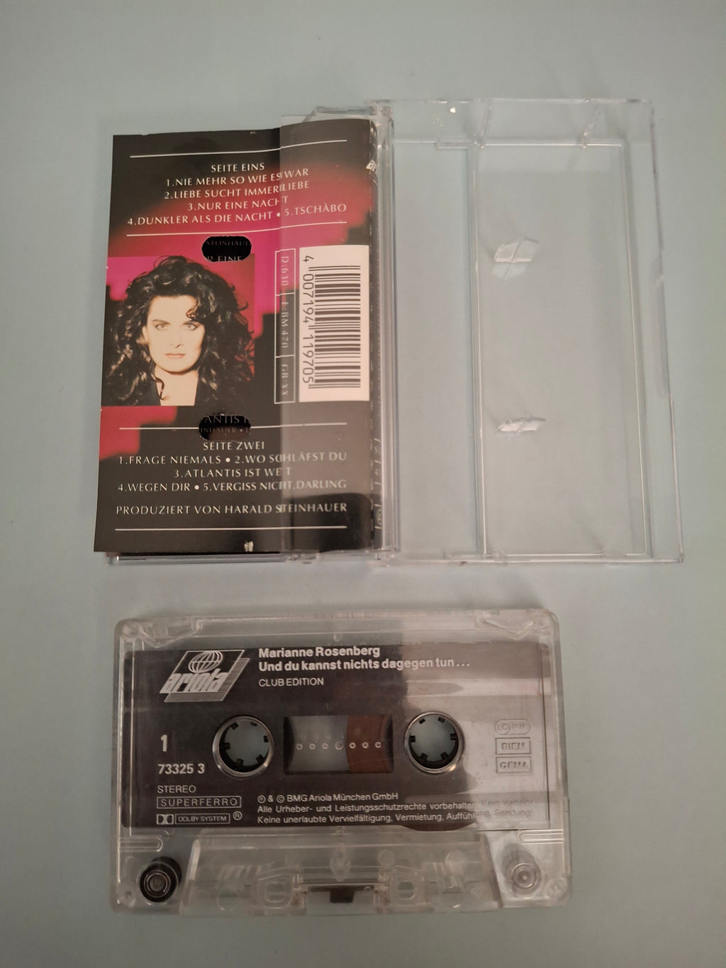 Marianne Rosenberg - Und Du Kannst Nichts Dagegen Tun... (German 1991 Original Cassette Album, Ariola, Cat No. 73325 3, Club Edition)