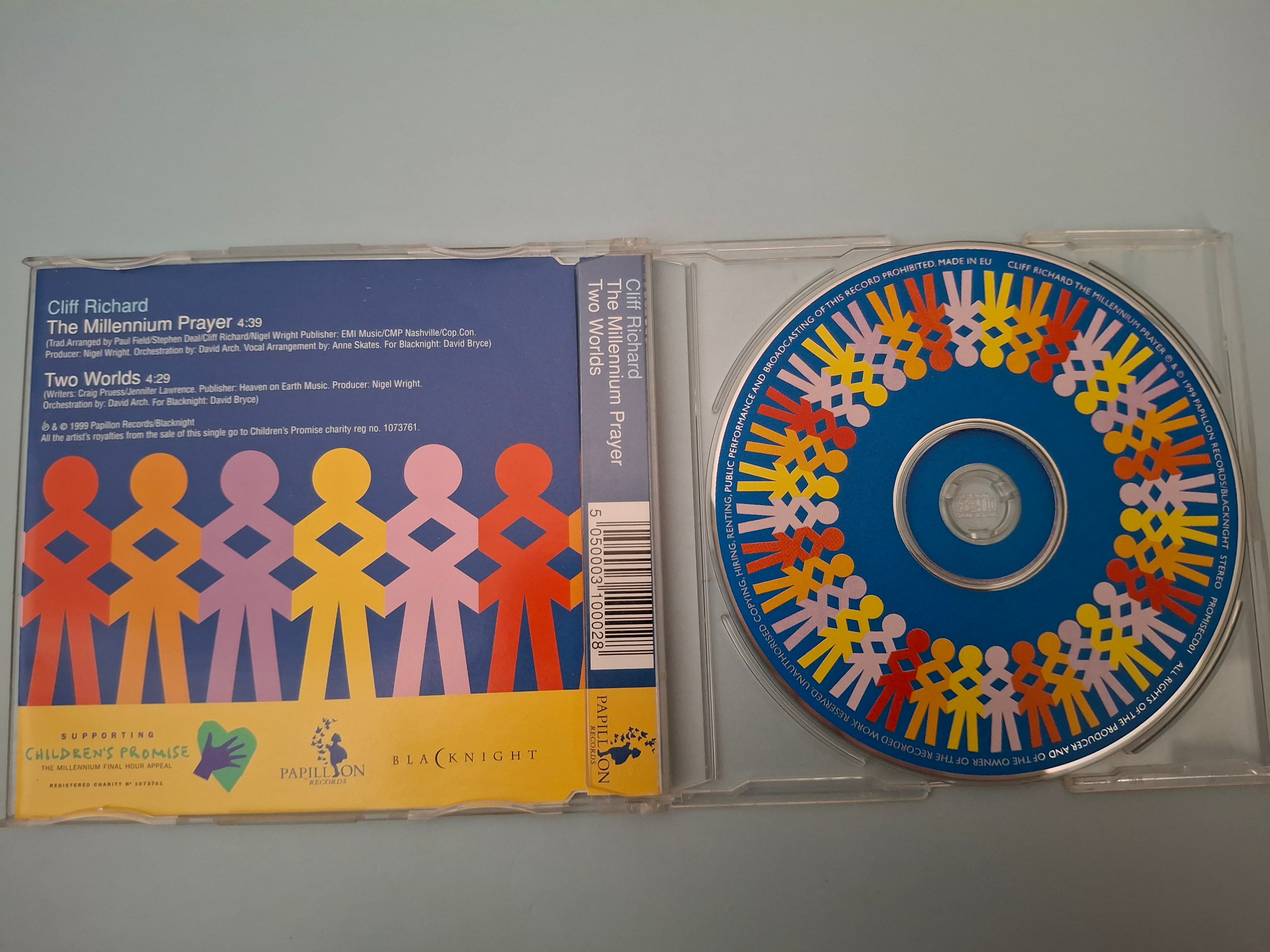 Cliff Richard - The Millennium Prayer (UK & Europe 1999 Original CD Single, Papillon Records, Cat No. PROMISECD1)