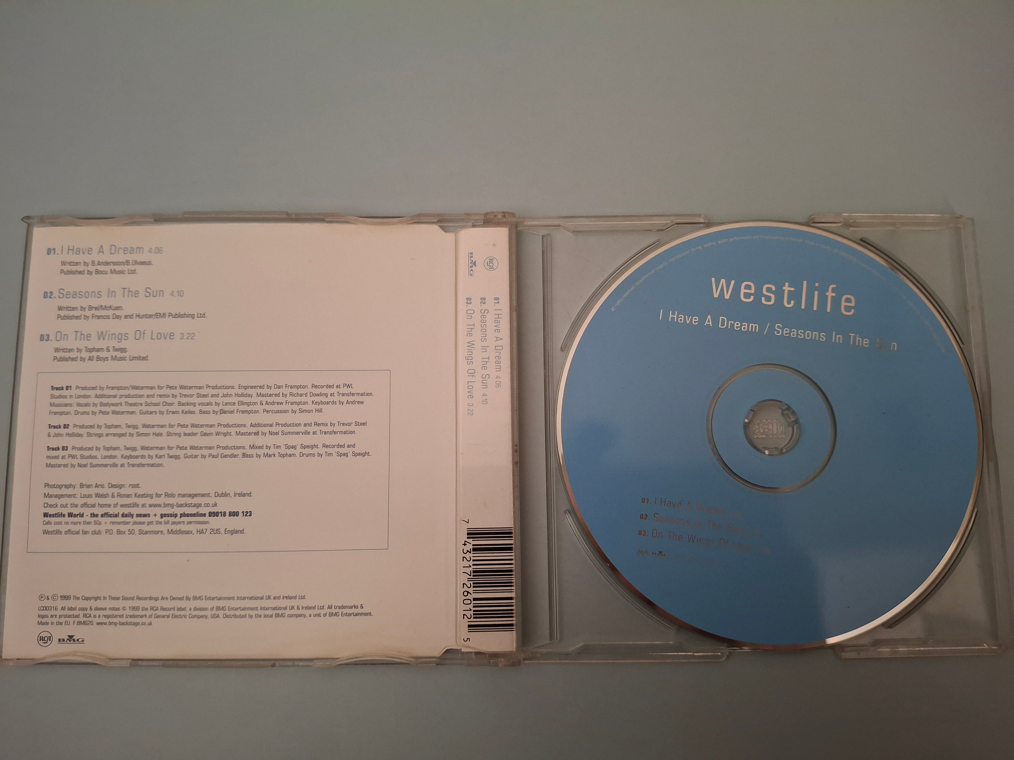 Westlife - I Have A Dream / Seasons In The Sun (UK 1999 Original Limited Edition CD Single, RCA, Cat No. 74321 72601 2)
