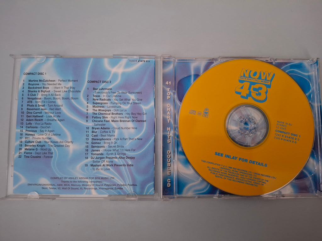 Various Artists - Now That's What I Call Music! 43 (UK & Europe 1999 Original 2CD Compilation, EMI/Virgin/Universal, Cat No. 7243 5 21472 2 9)