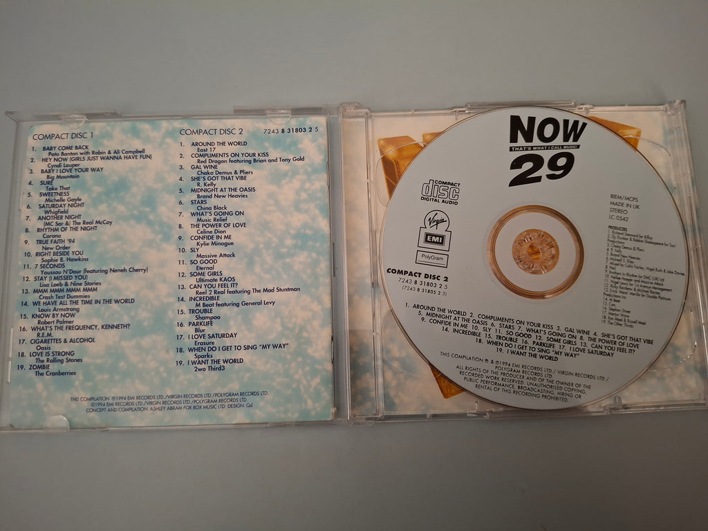 Various Artists - Now That's What I Call Music! 29 (UK 1994 Original 2CD Compilation Fatbox, EMI/Virgin/PolyGram, Cat No. 7243 8 31803 2 5)