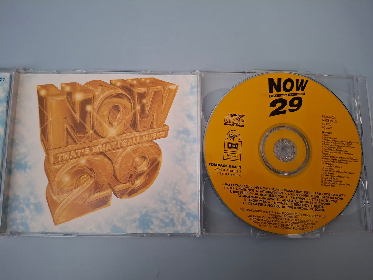 Various Artists - Now That's What I Call Music! 29 (UK 1994 Original 2CD Compilation Fatbox, EMI/Virgin/PolyGram, Cat No. 7243 8 31803 2 5)