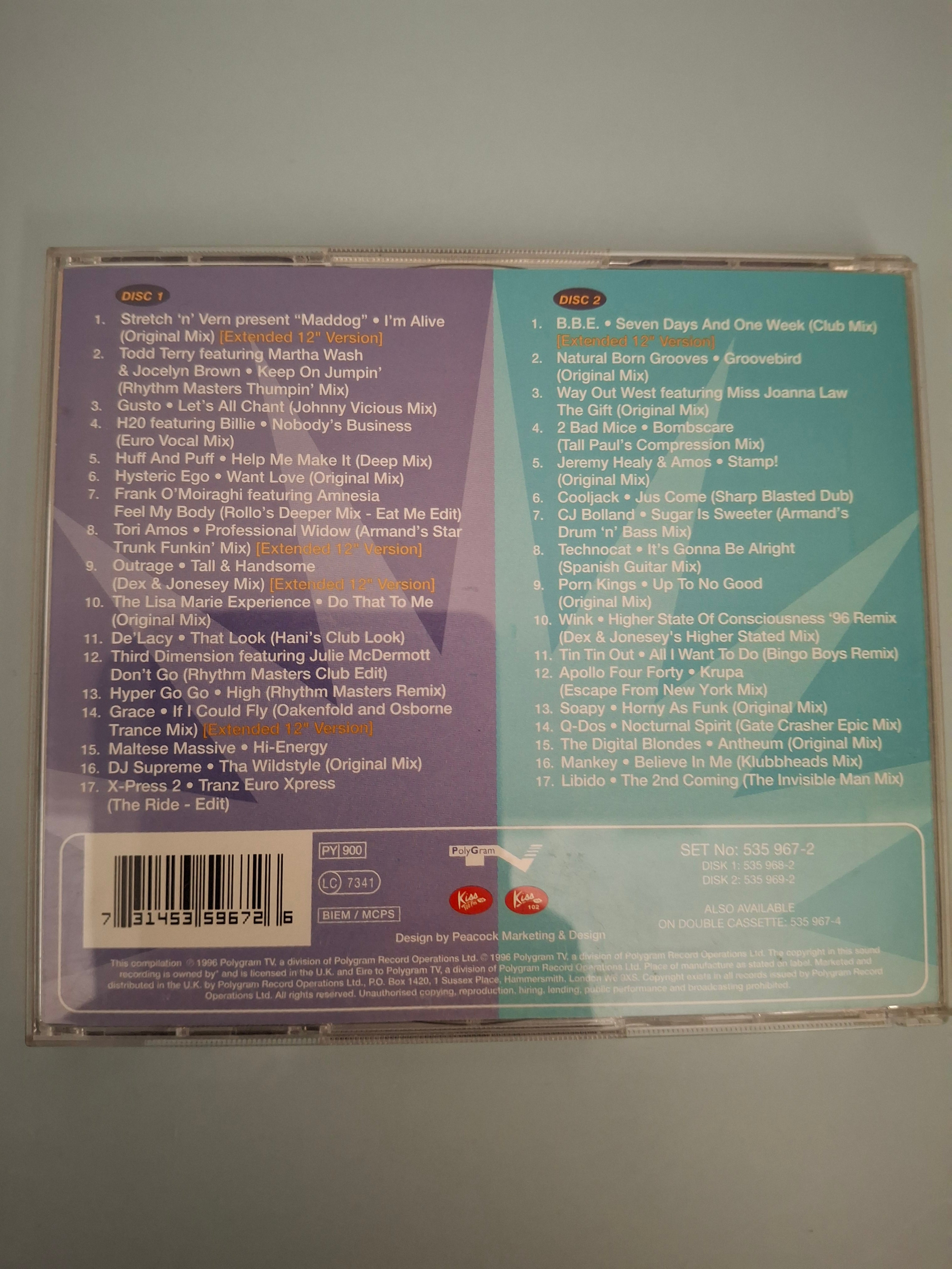 Various Artists - Kiss In Ibiza '96 (UK 1996 Original 2CD Compilation, Polygram TV / Kiss 102, Cat No. 535 967-2)