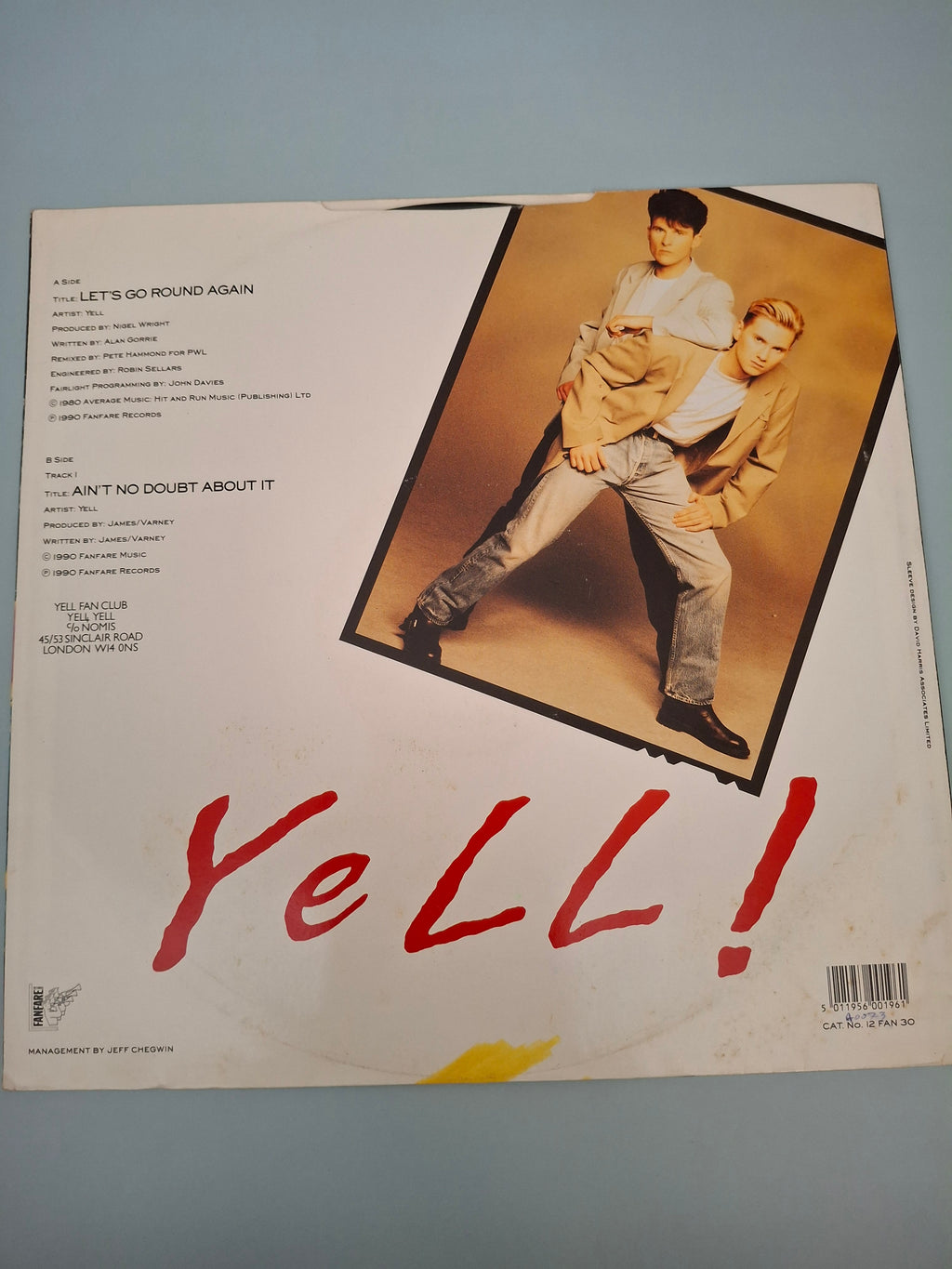 Yell! - Let's Go Round Again (UK 1990 Original 12" Maxi-Single, Fanfare Records, Cat No. 12 FAN 30)