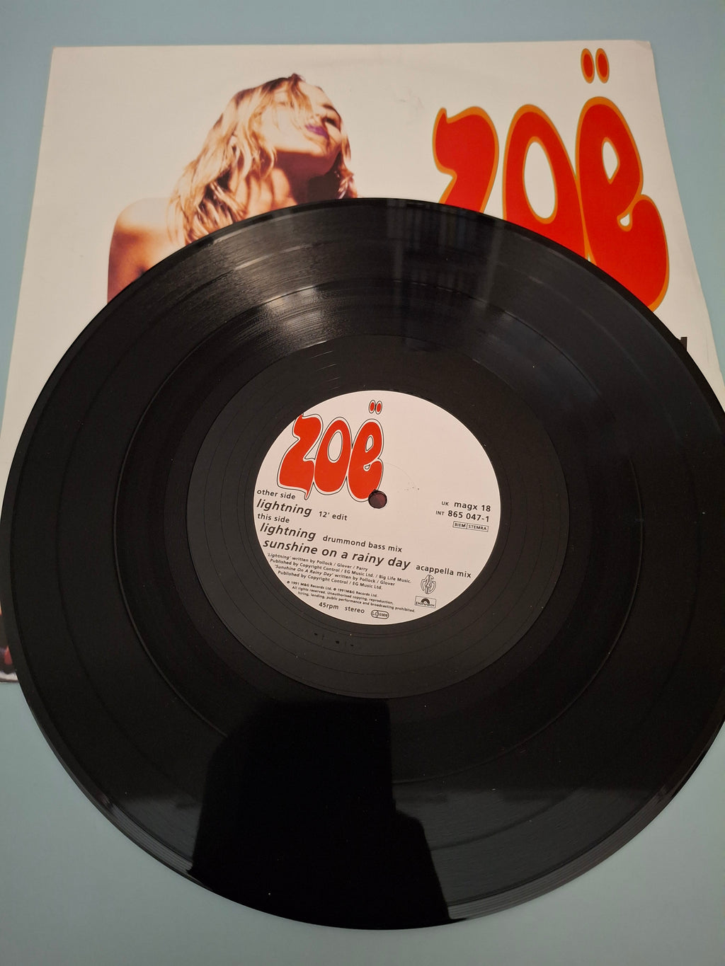 Zoë - Lightning (UK 1991 Original 12" Maxi-Single, M&G Records, Cat No. MAGX 18)