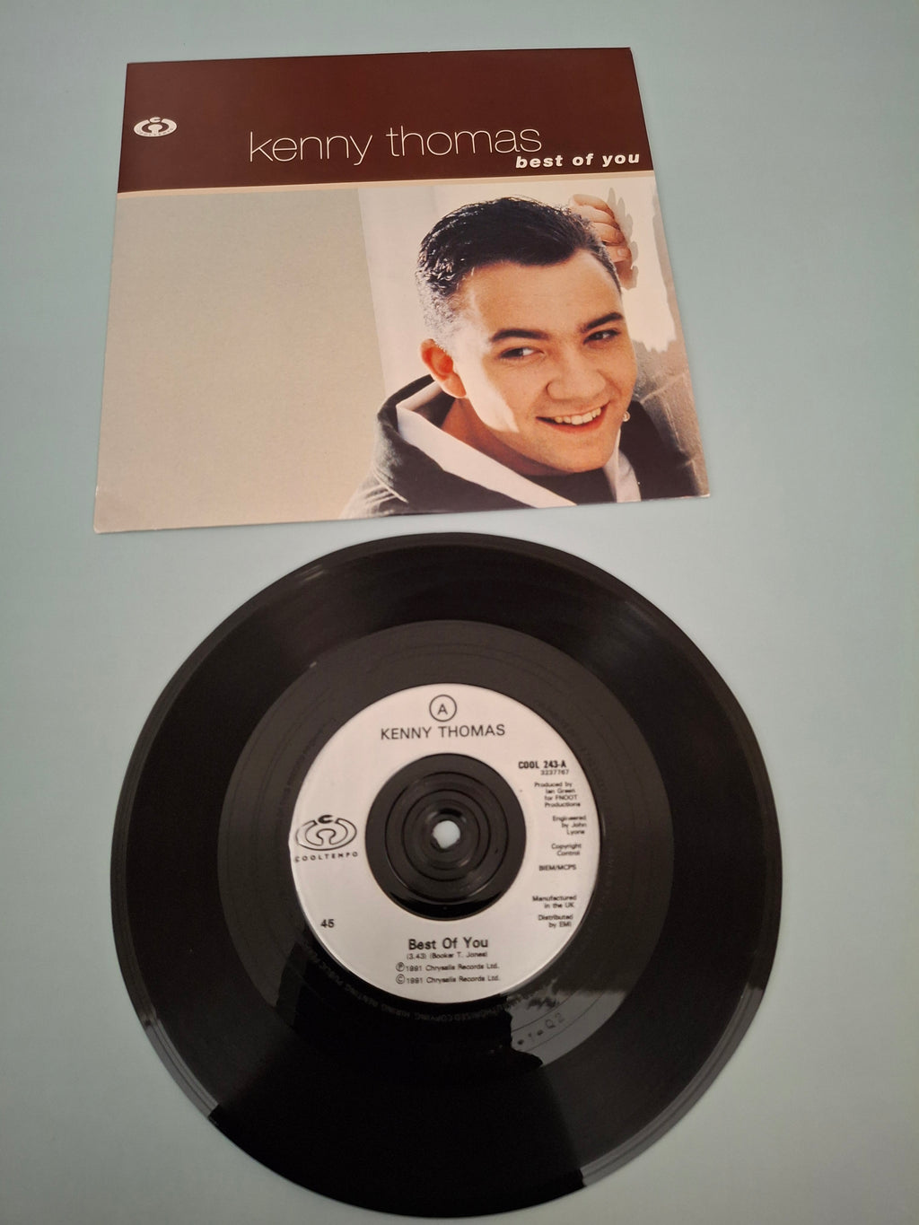 Kenny Thomas - Best Of You / De Grooveski (UK 1991 Original 7" Vinyl Single, Cooltempo, Cat No. COOL 243)