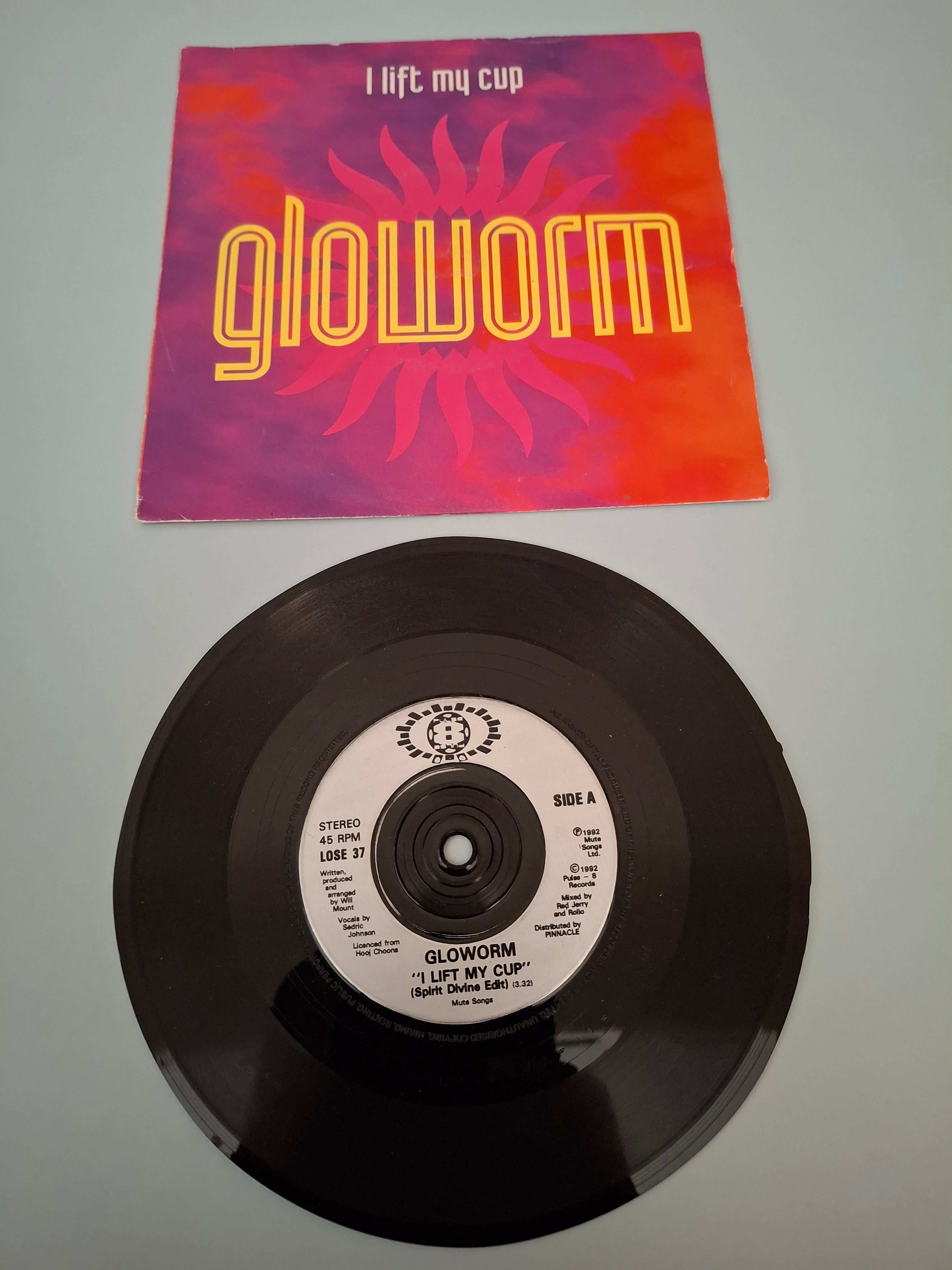 Gloworm - I Lift My Cup - 1992 UK 7" Vinyl Single (Pulse-8, LOSE 37)