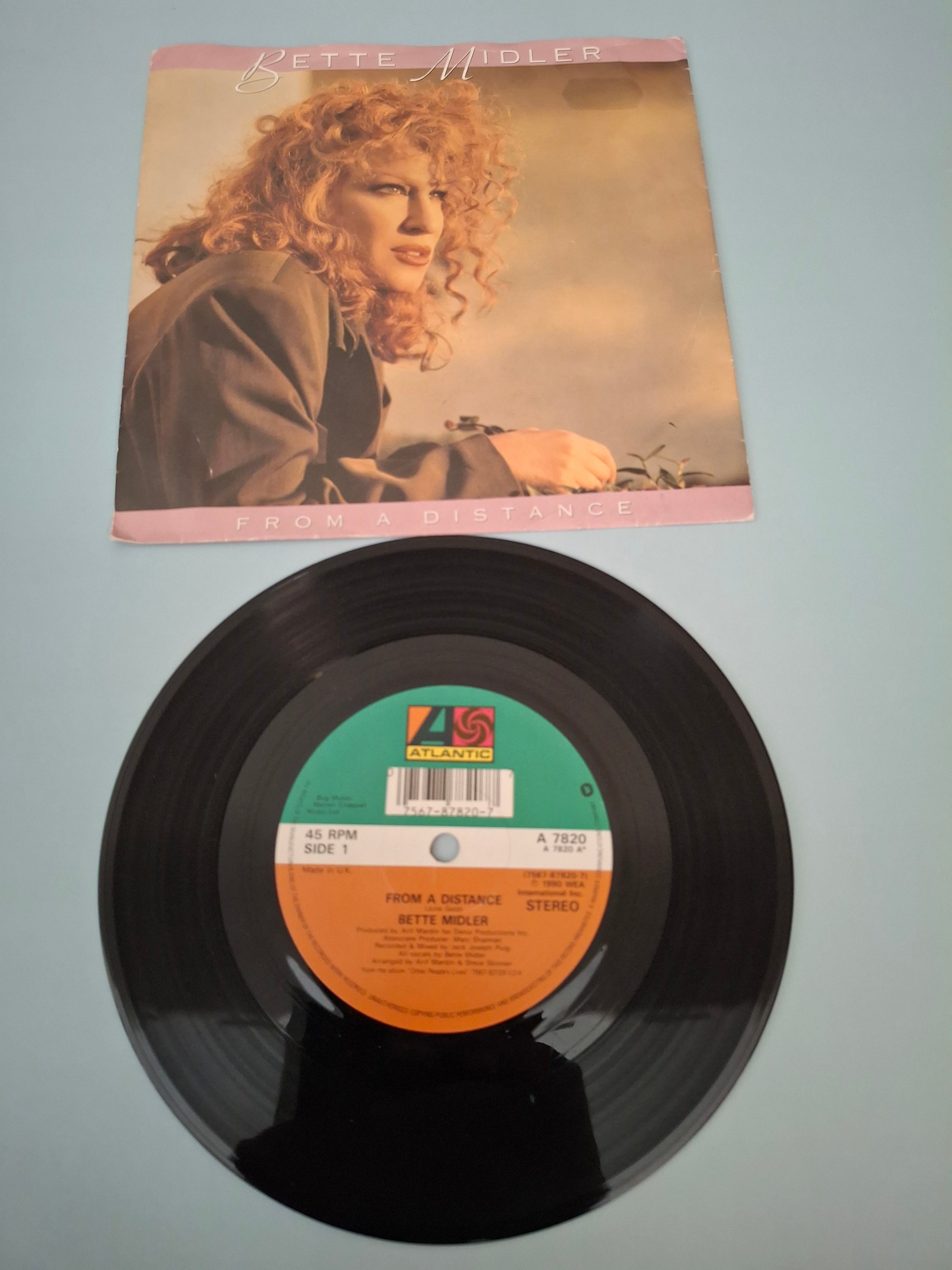 Bette Midler - From A Distance - 1990 UK 7" Vinyl Single (Atlantic, A 7820)