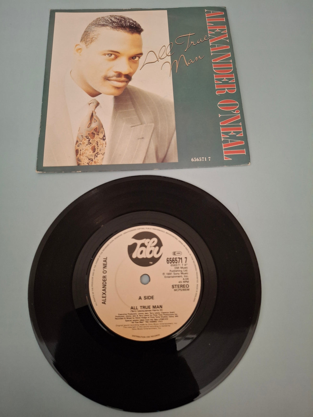 Alexander O'Neal - All True Man - 1991 UK 7" Vinyl Single (Tabu, 656571 7)
