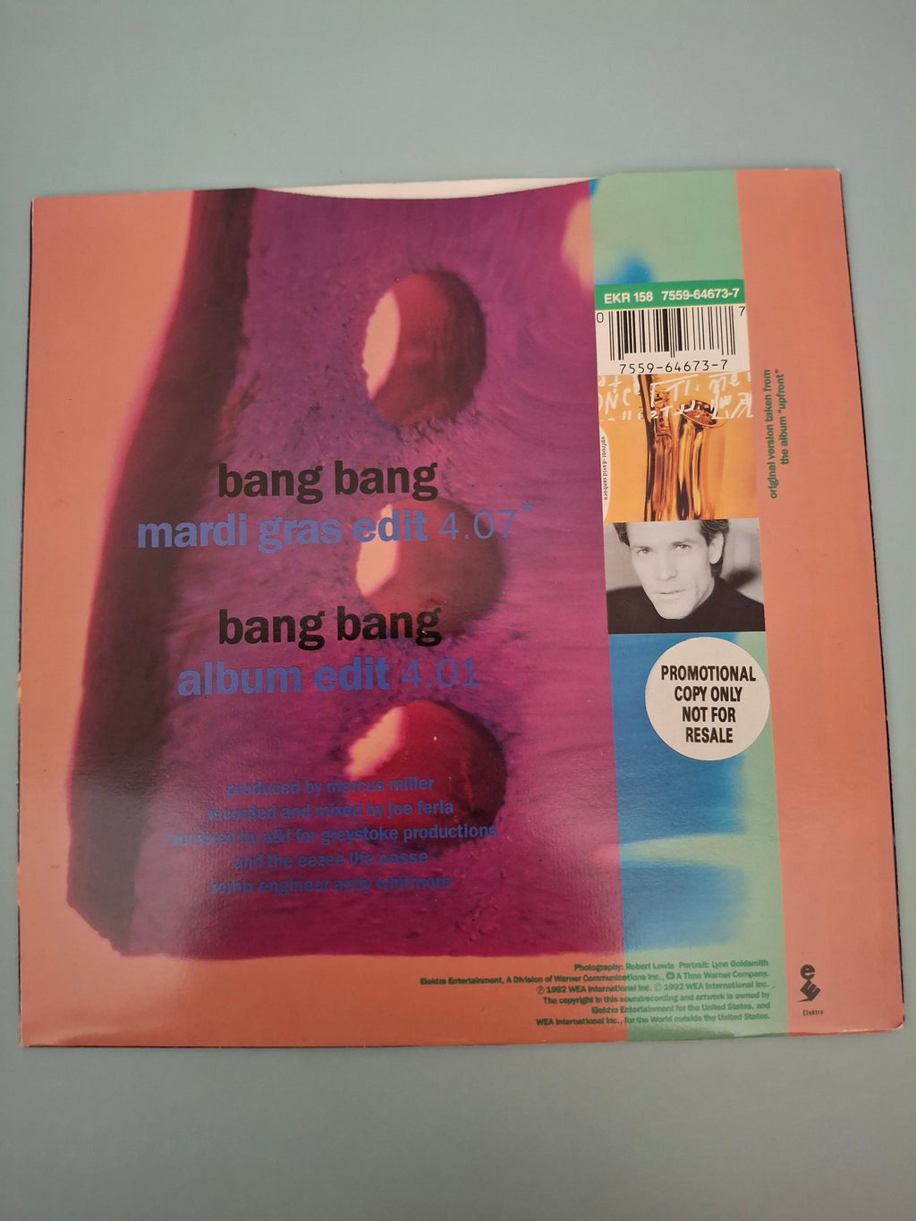 David Sanborn - Bang Bang - 1992 UK Promo 7" Vinyl Single (Elektra, EKR 158)