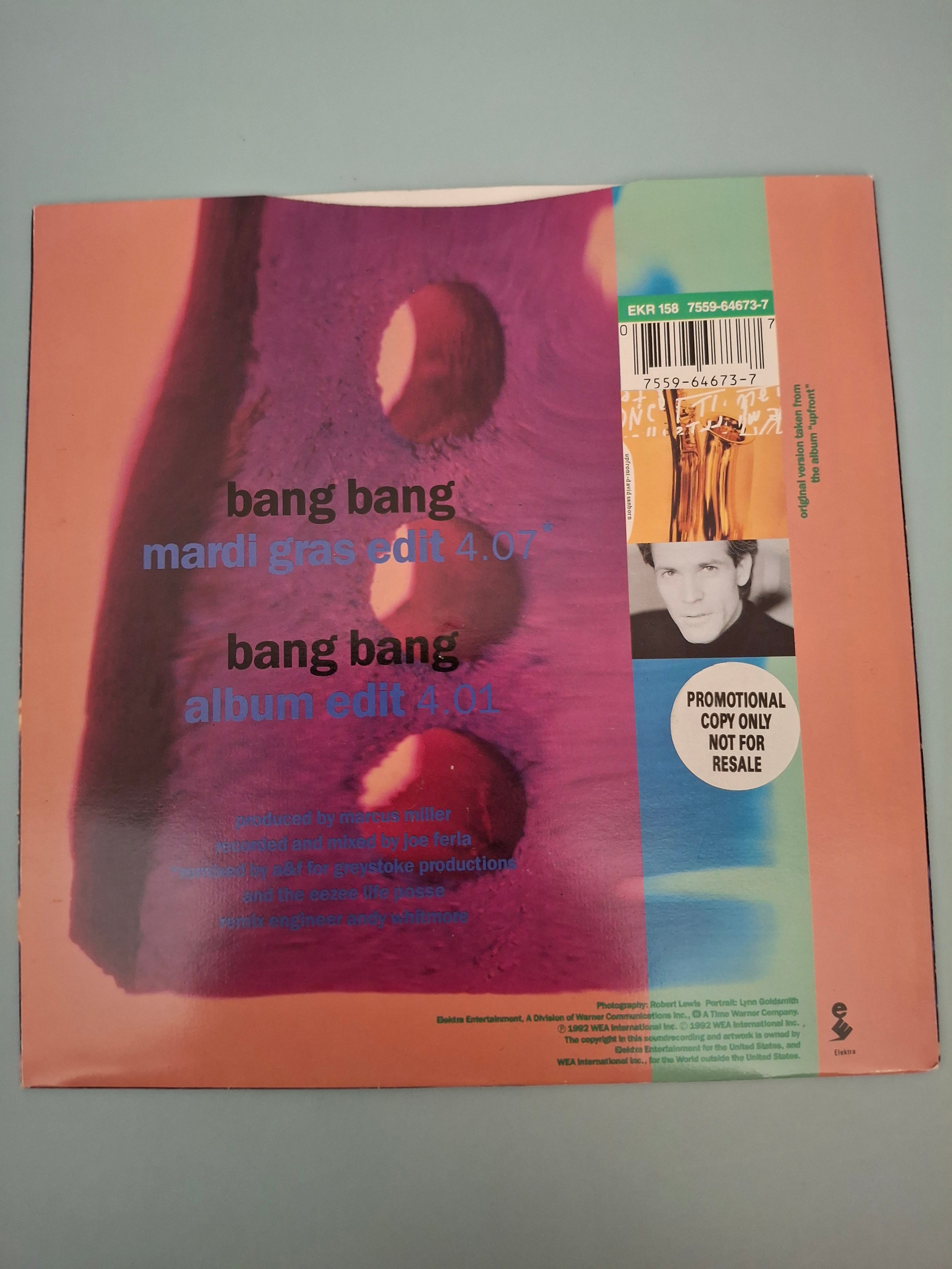 David Sanborn - Bang Bang - 1992 UK Promo 7" Vinyl Single (Elektra, EKR 158)
