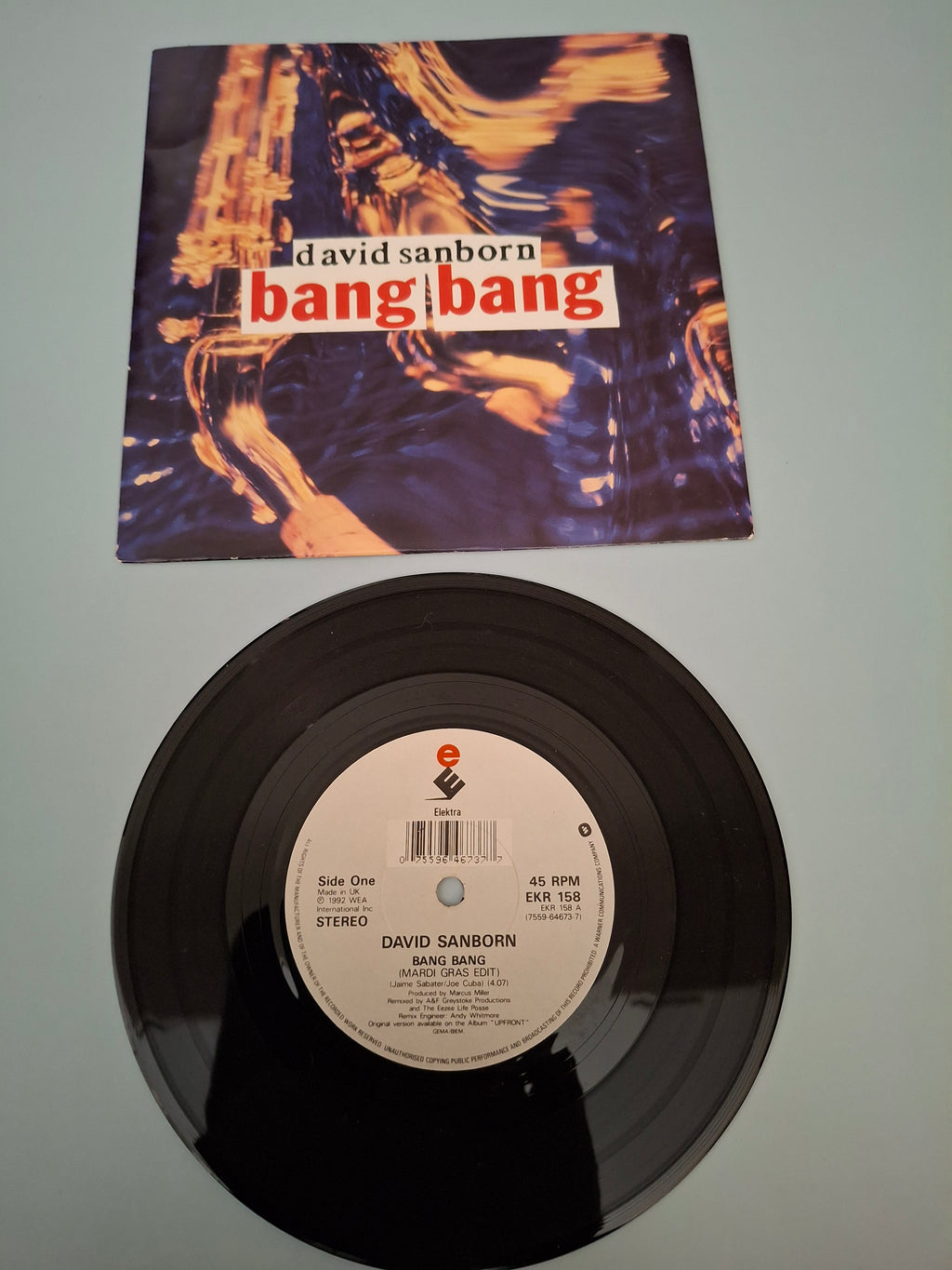 David Sanborn - Bang Bang - 1992 UK Promo 7" Vinyl Single (Elektra, EKR 158)