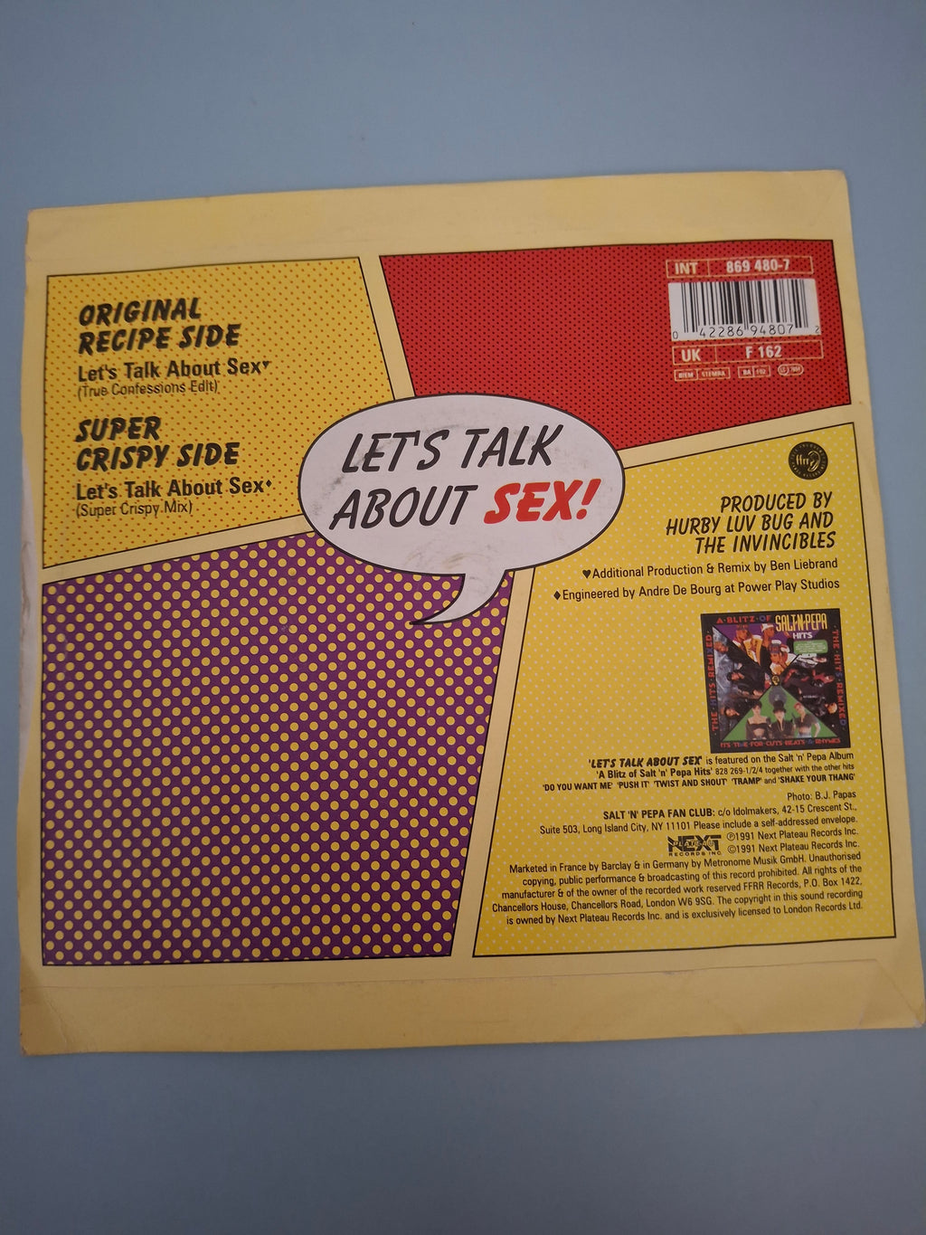 Salt-N-Pepa - Let's Talk About Sex! - 1991 UK 7" Vinyl Single (FFRR, F 162)