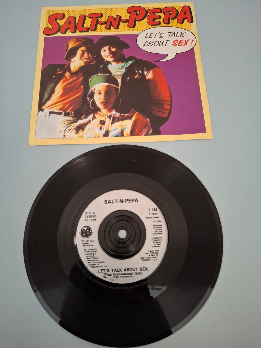 Salt-N-Pepa - Let's Talk About Sex! - 1991 UK 7" Vinyl Single (FFRR, F 162)
