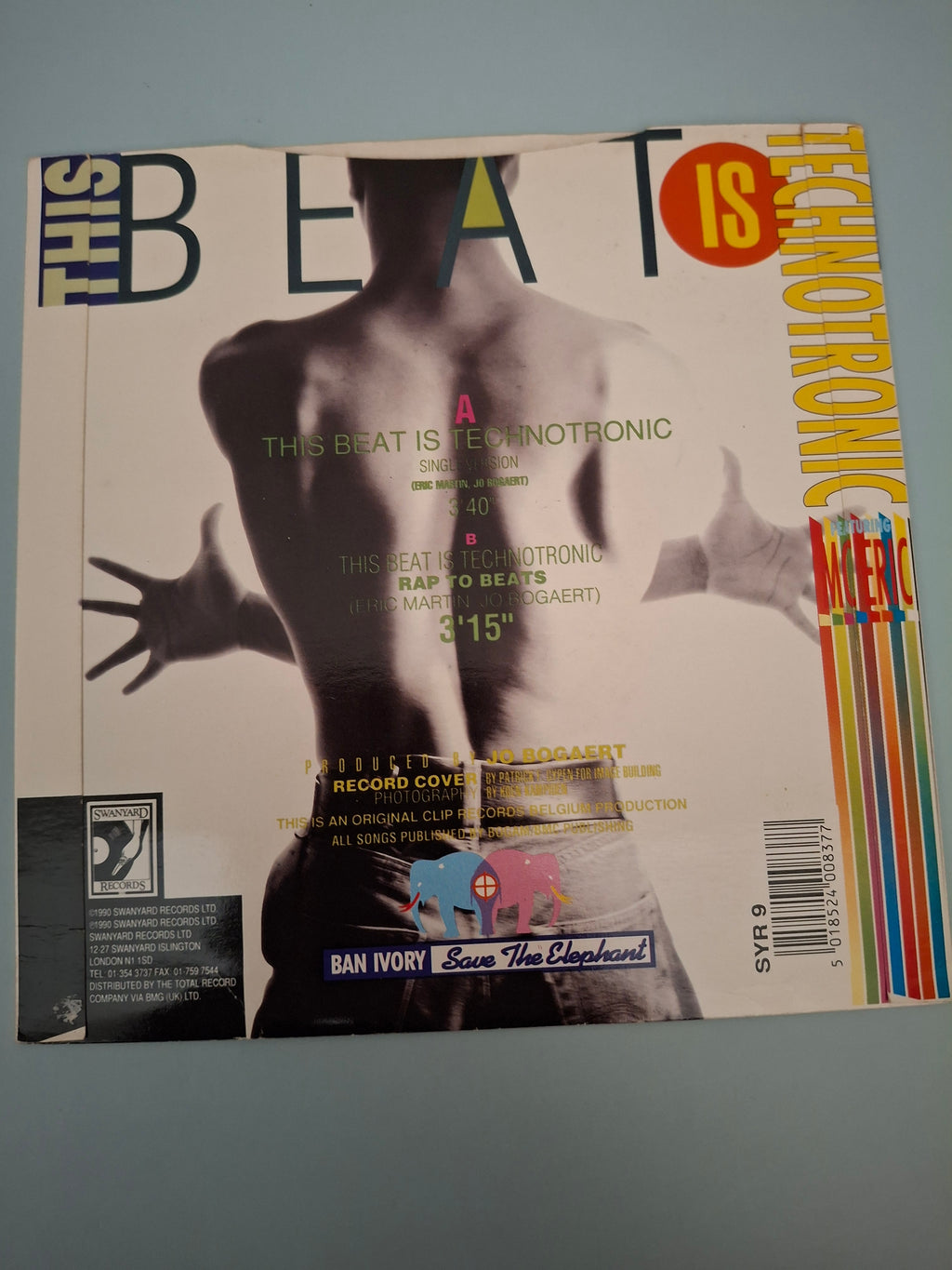Technotronic Featuring MC Eric - This Beat Is Technotronic - 1990 UK 7" Vinyl Single (Swanyard, SYR 9)