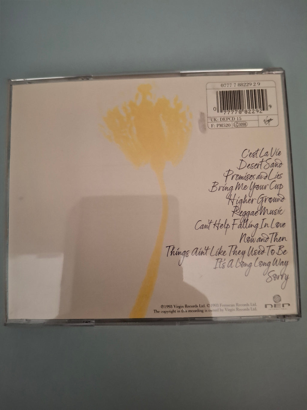 UB40 - Promises And Lies - 1993 UK & Europe CD Album (DEP International / Virgin, DEPCD 15)