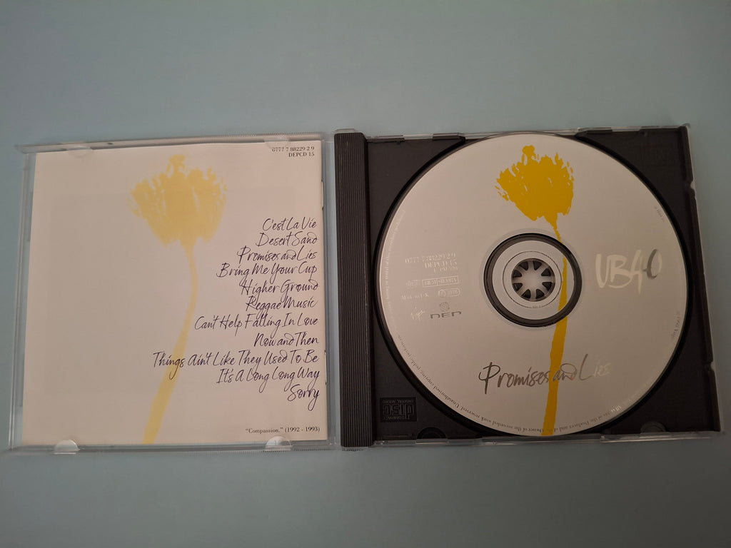 UB40 - Promises And Lies - 1993 UK & Europe CD Album (DEP International / Virgin, DEPCD 15)