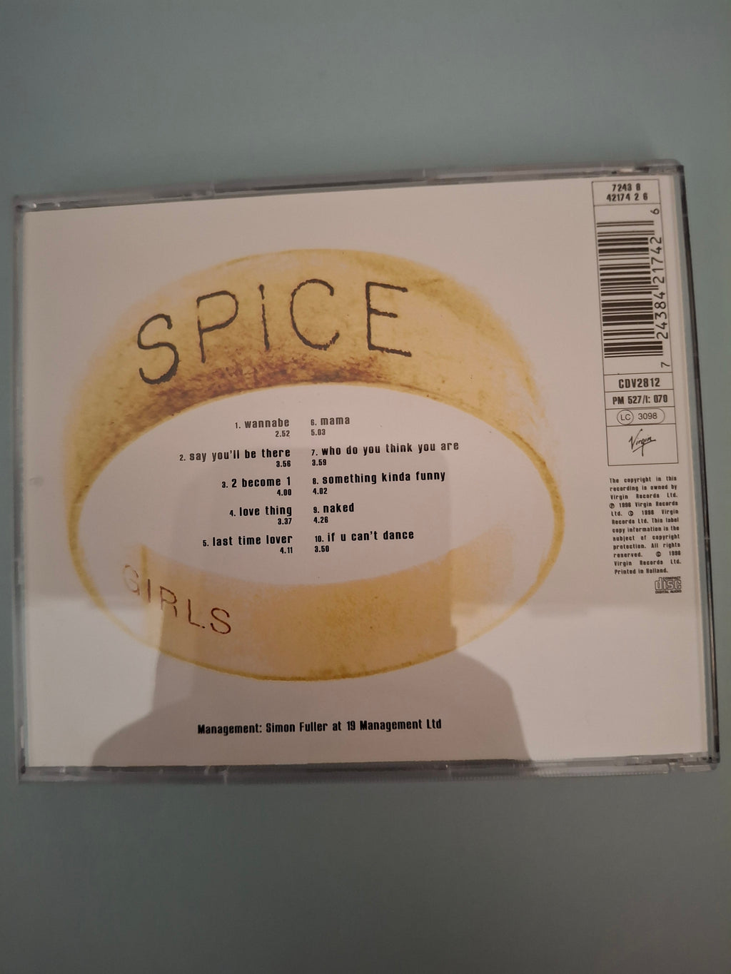 Spice Girls - Spice - 1996 UK & Europe Original CD Album (Virgin, CDV2812)