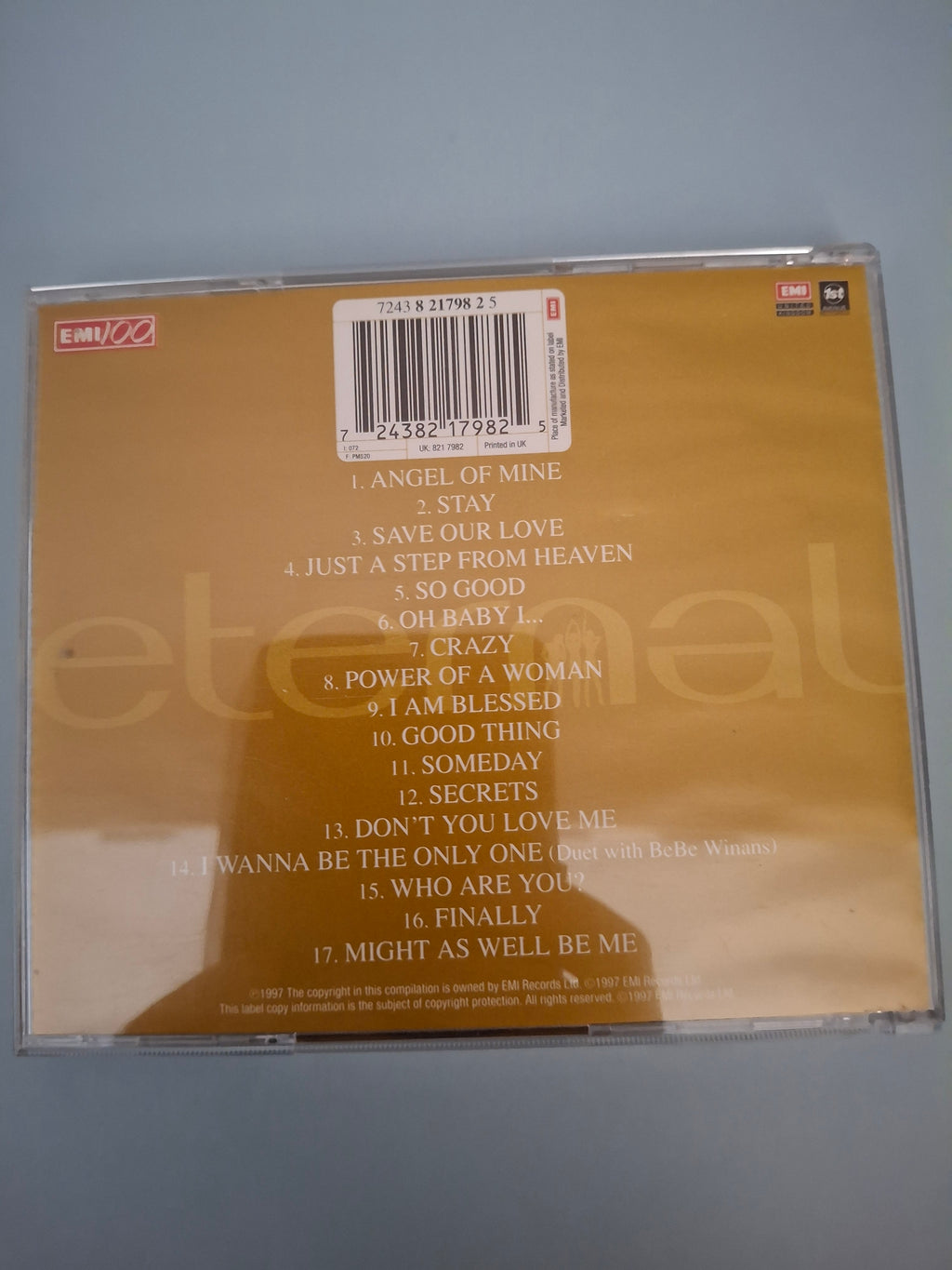 Eternal - Greatest Hits - 1997 UK Original CD Album (EMI / 1st Avenue, 7243 8 21798 2 5)