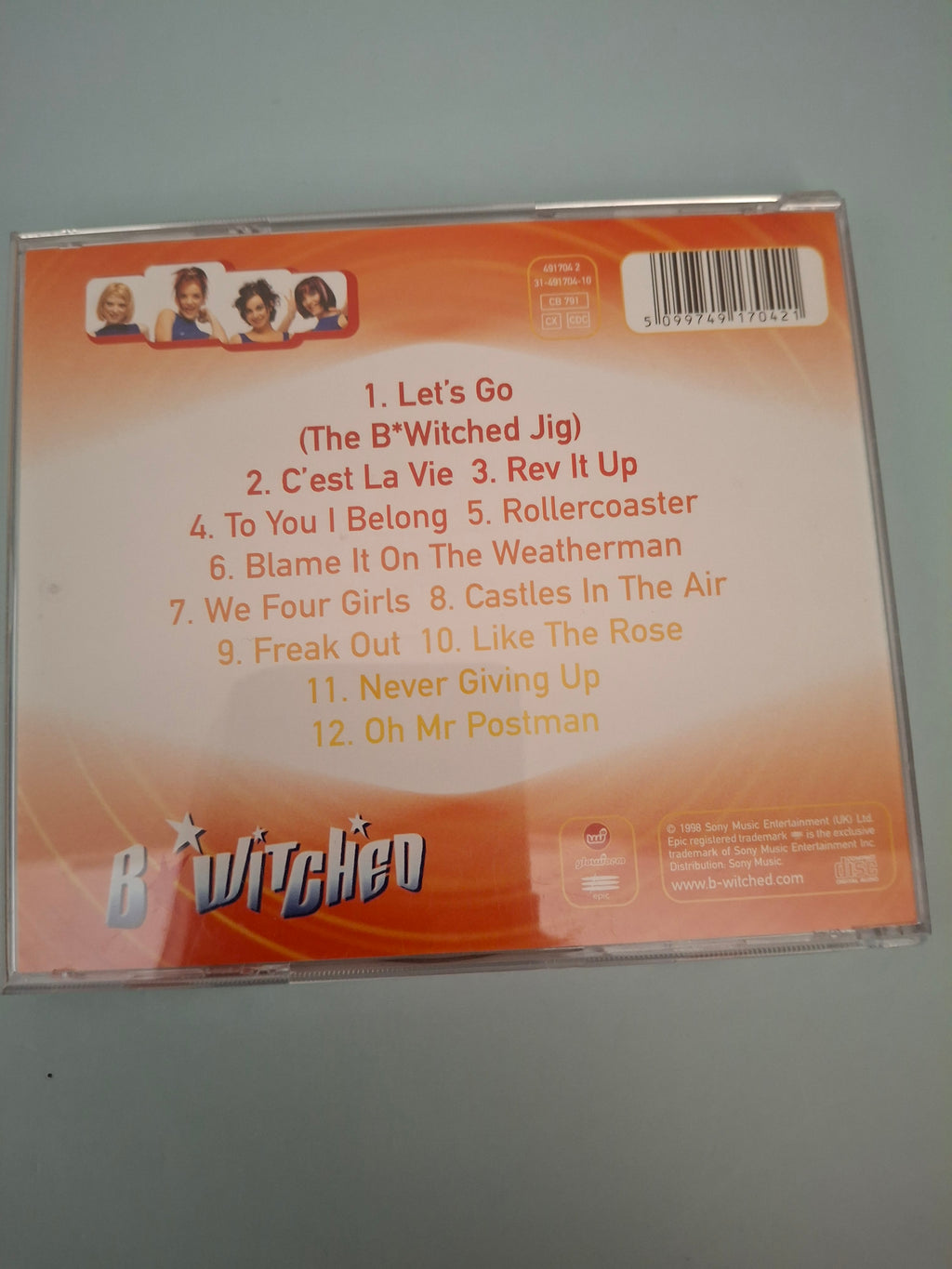 BWitched - BWitched CD Album (1998, Cat No. 491704 2)