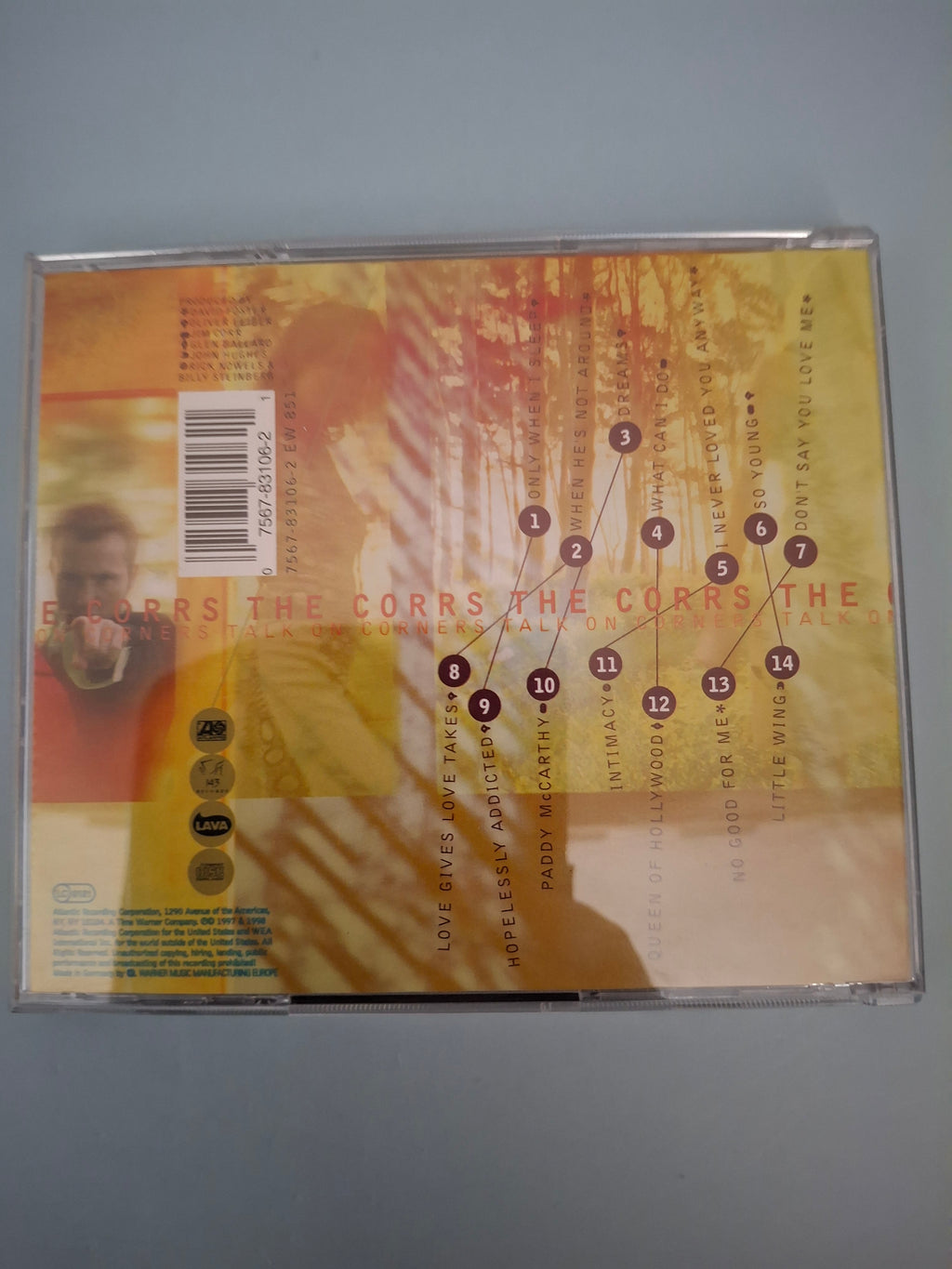 The Corrs - Talk On Corners CD Album (1997, Cat No. 7567-83106-2)