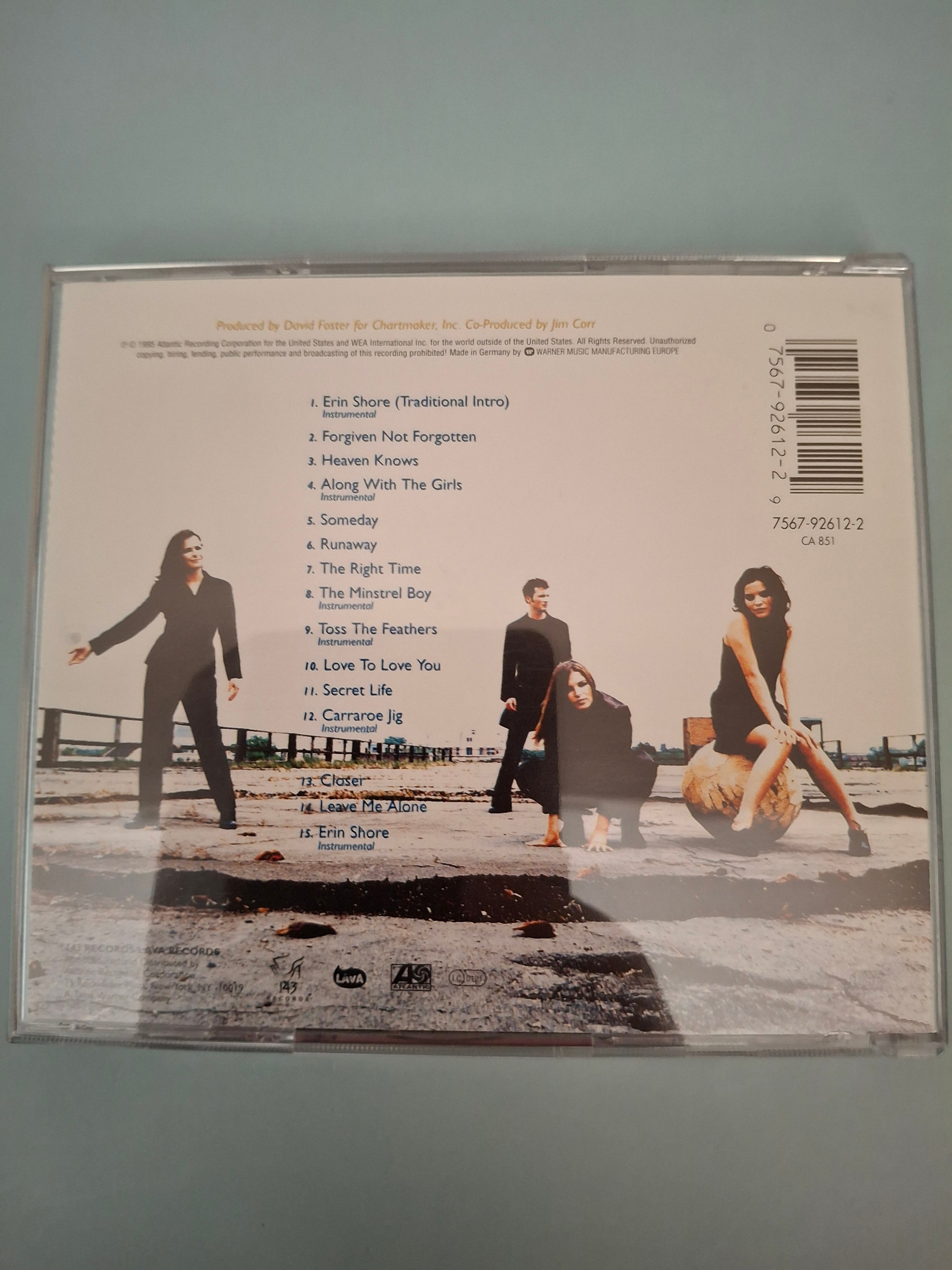 The Corrs - Forgiven, Not Forgotten CD Album (1995, Cat No. 7567-92612-2)